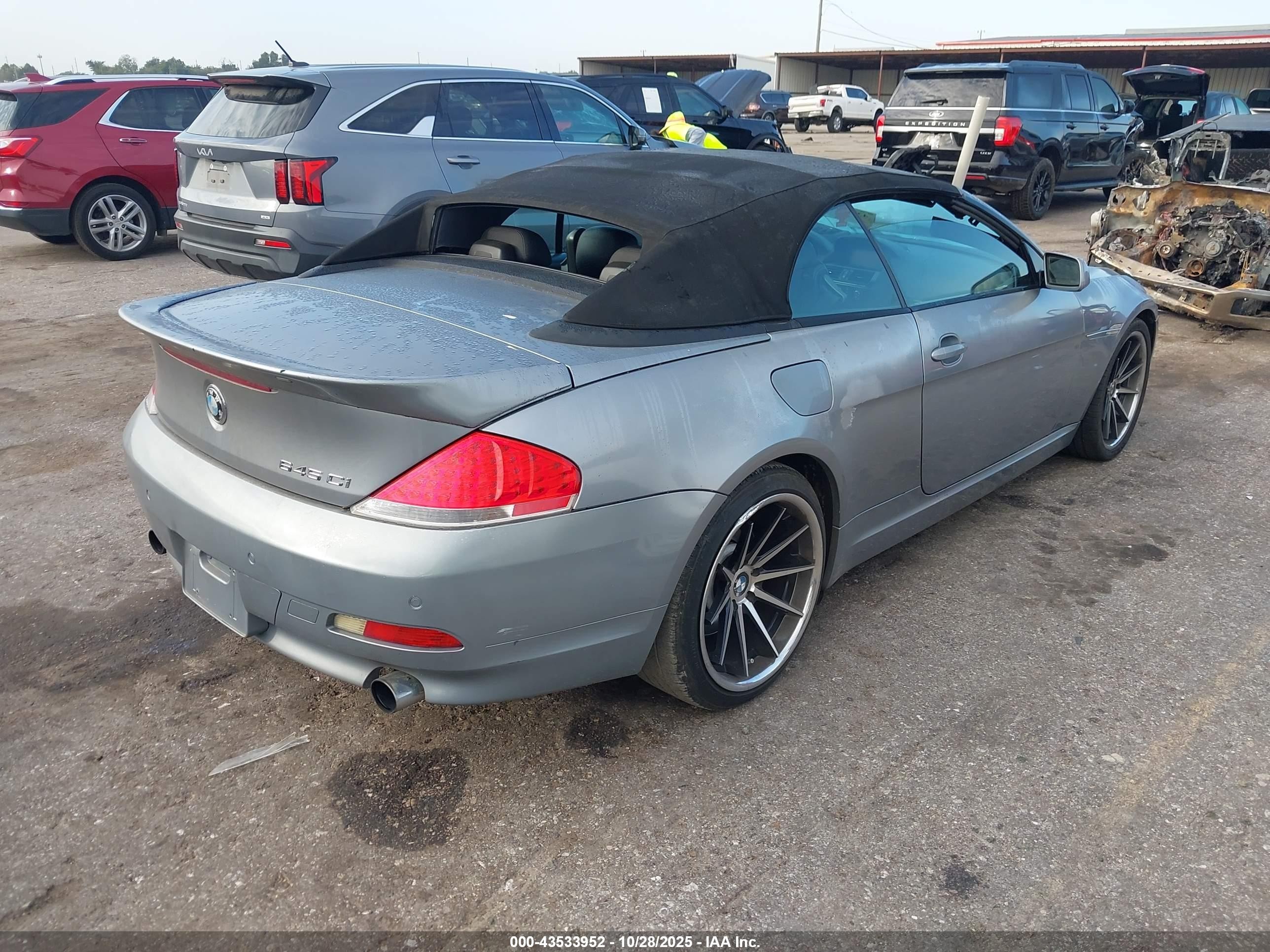 2005 Bmw 645ci   Серый vin: WBAEK73475B328399