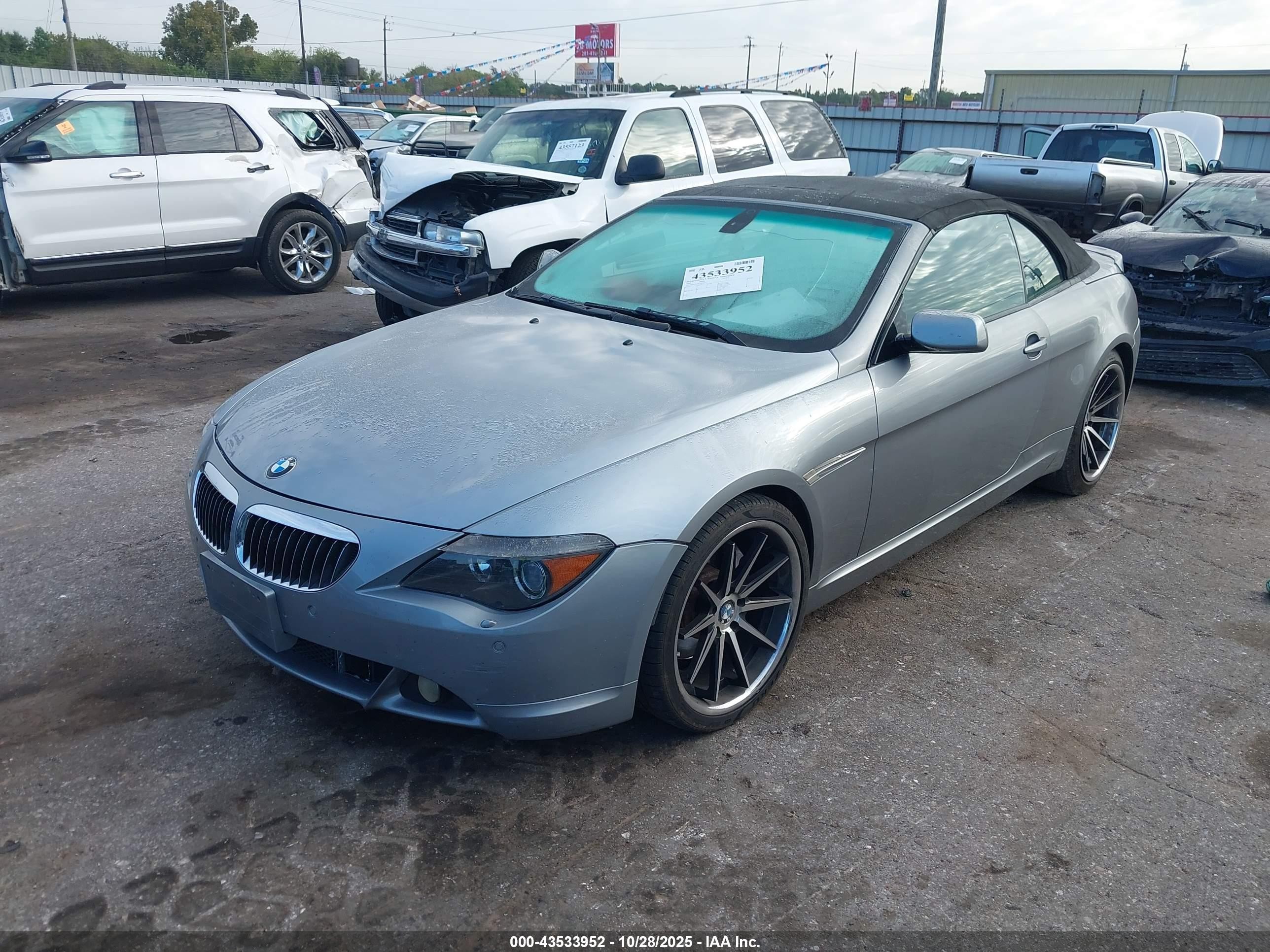 2005 Bmw 645ci   Серый vin: WBAEK73475B328399