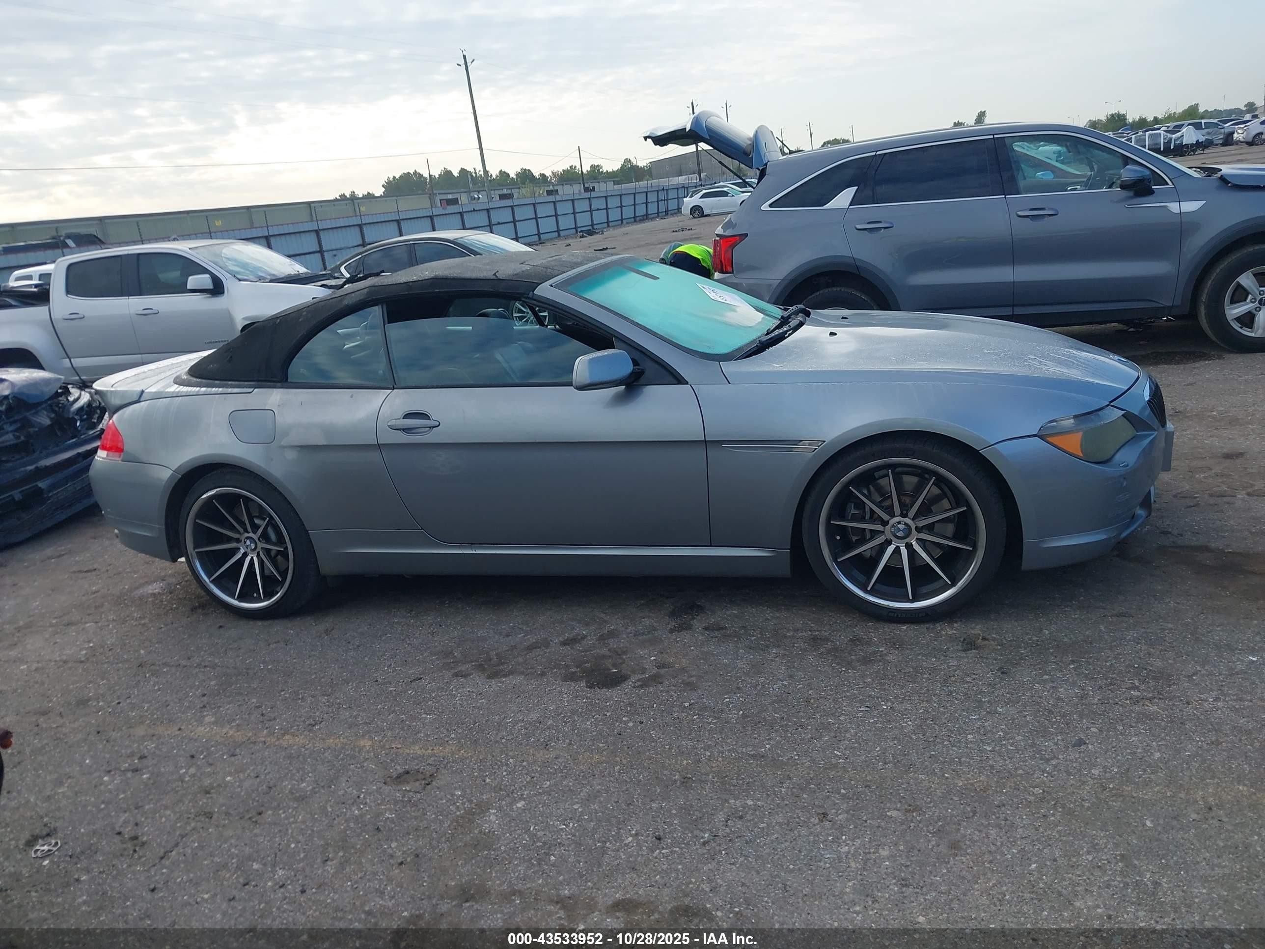 2005 Bmw 645ci   Серый vin: WBAEK73475B328399