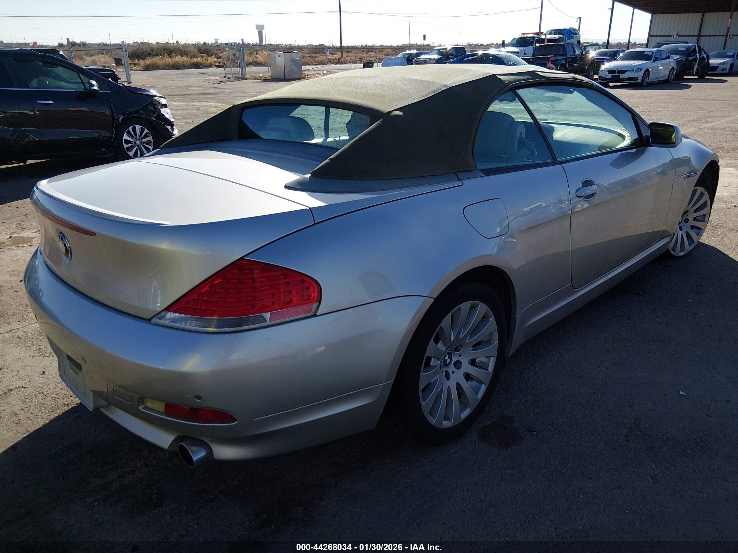 2004 Bmw 645ci   Pewter vin: WBAEK73484B320326