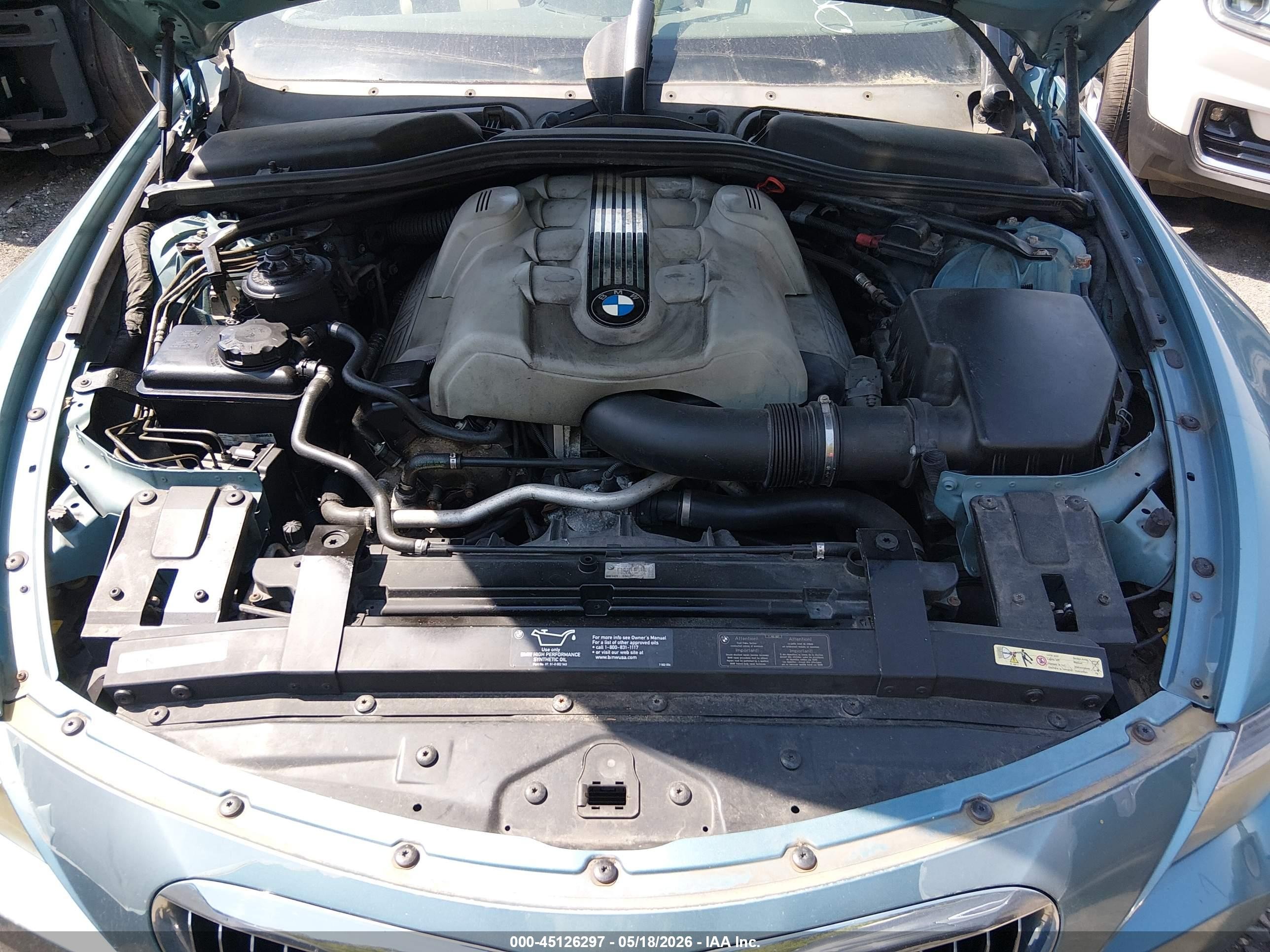 2004 Bmw 645ci   Синий vin: WBAEK73494B320769