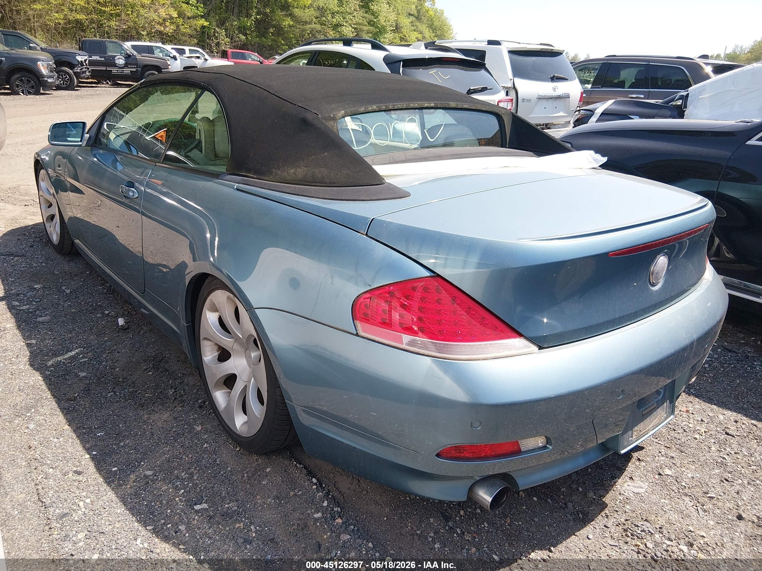 2004 Bmw 645ci   Синий vin: WBAEK73494B320769