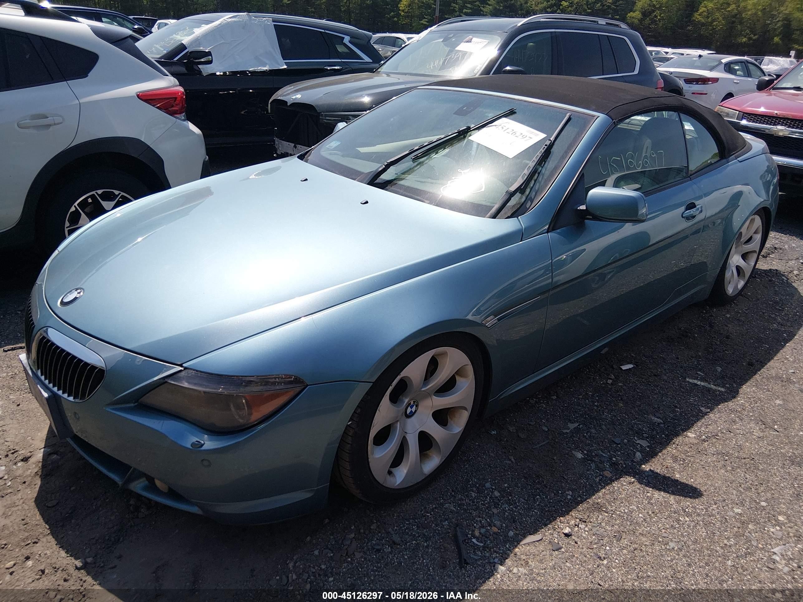 2004 Bmw 645ci   Синий vin: WBAEK73494B320769