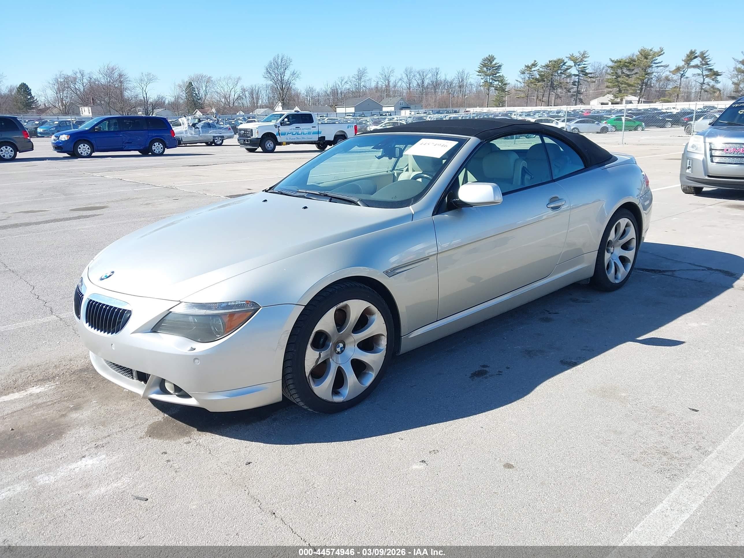 2005 Bmw 645ci   Silver vin: WBAEK73495B327514
