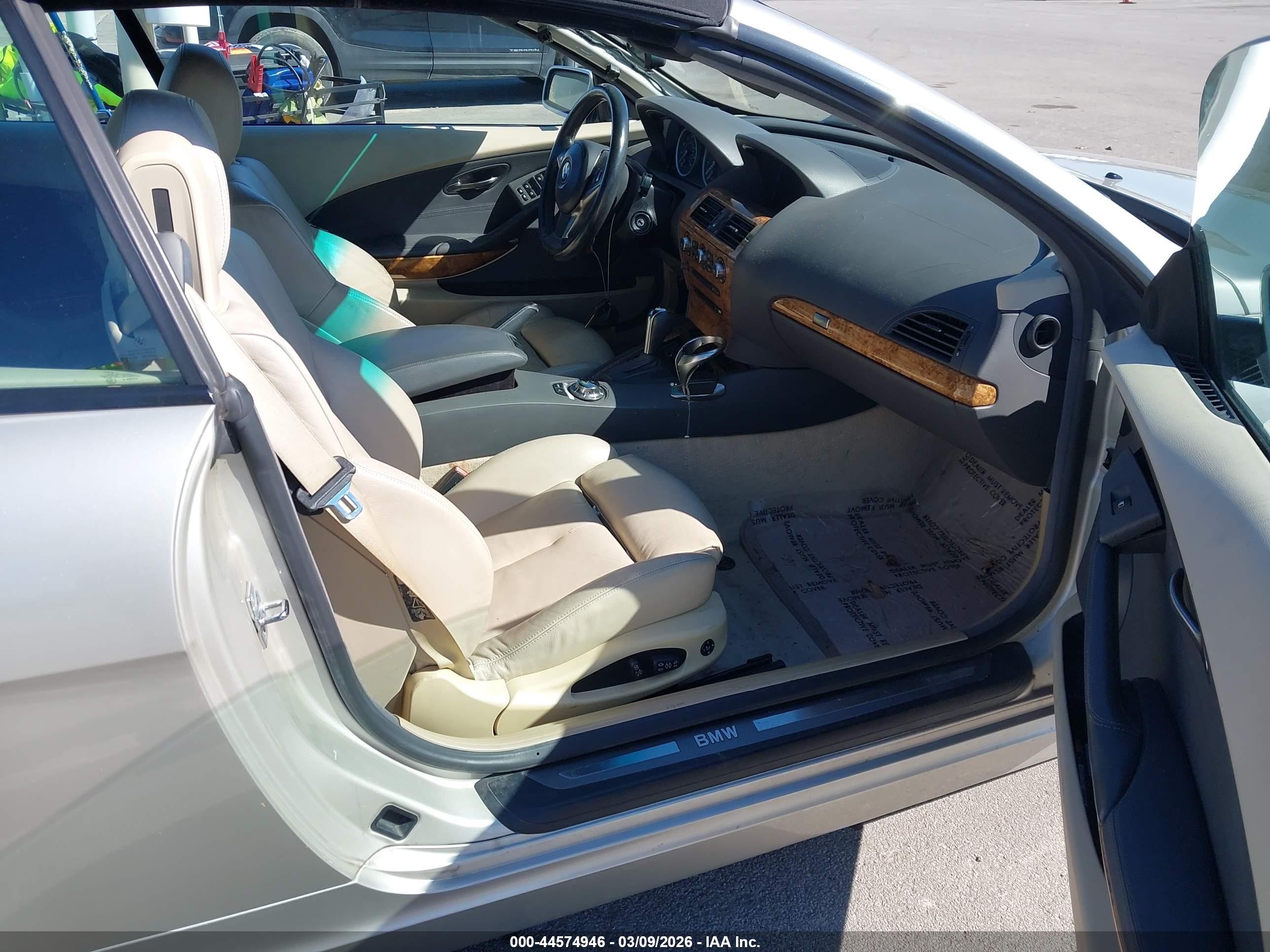 2005 Bmw 645ci   Silver vin: WBAEK73495B327514