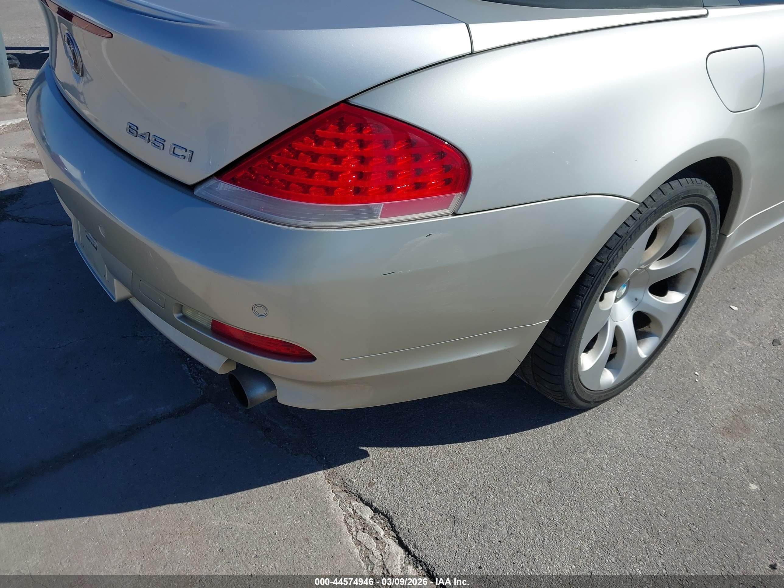 2005 Bmw 645ci   Silver vin: WBAEK73495B327514