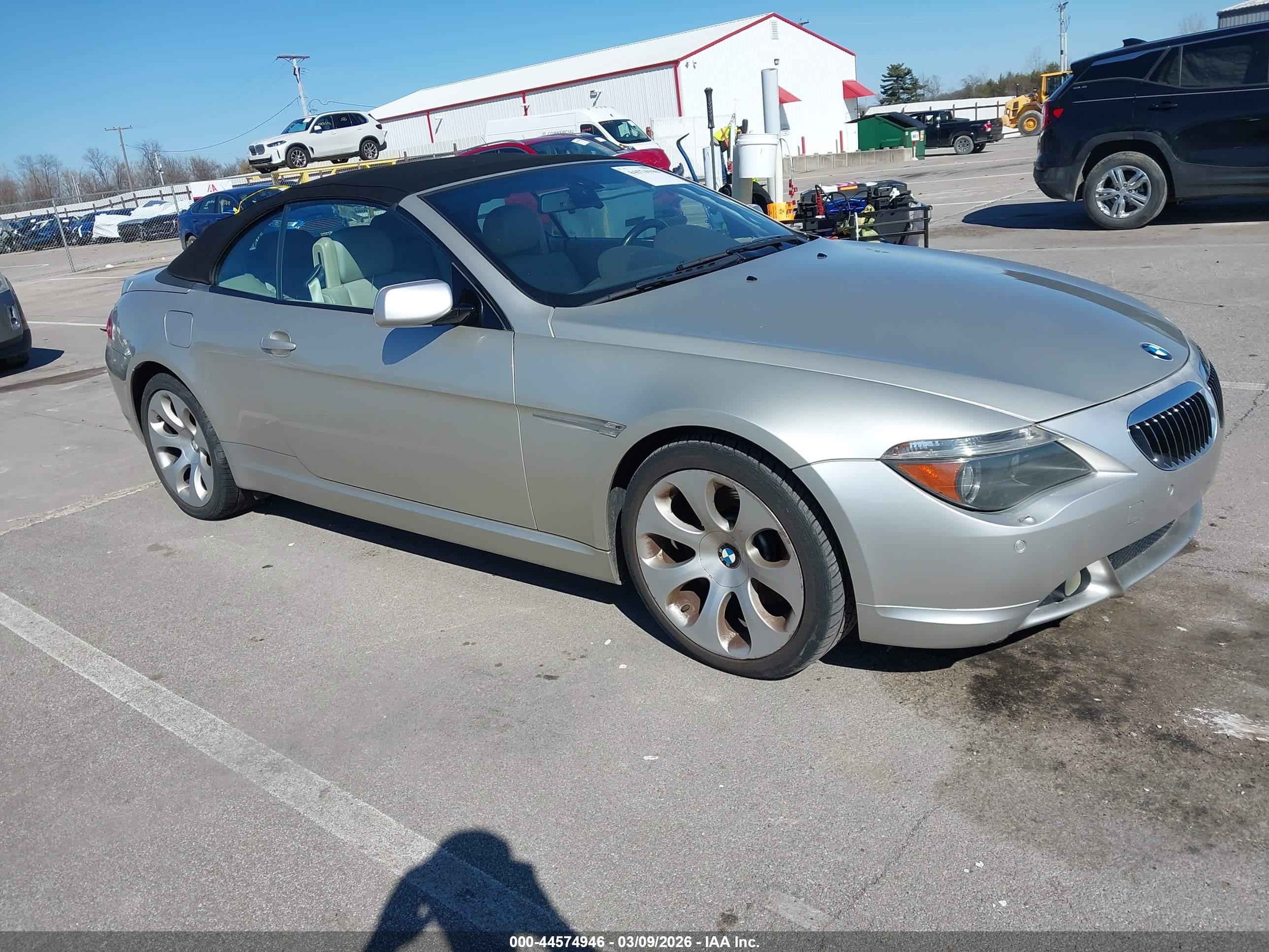 2005 Bmw 645ci   Серебряный vin: WBAEK73495B327514