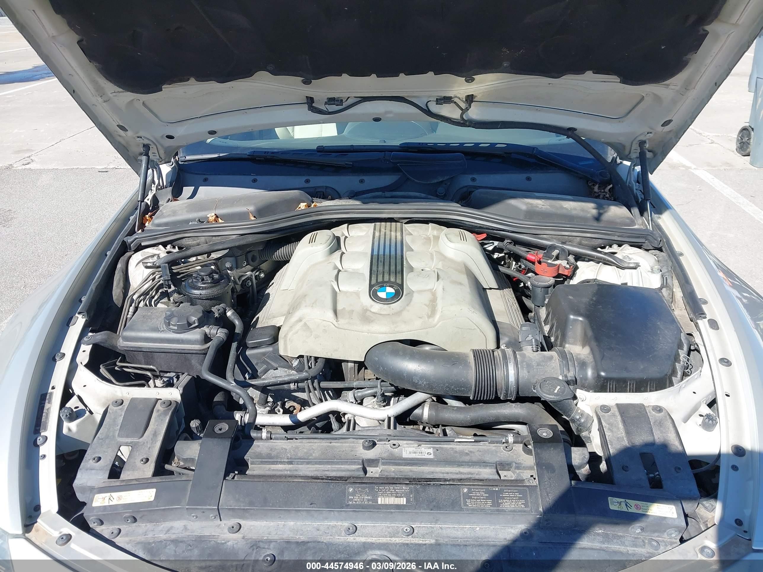 2005 Bmw 645ci   Silver vin: WBAEK73495B327514