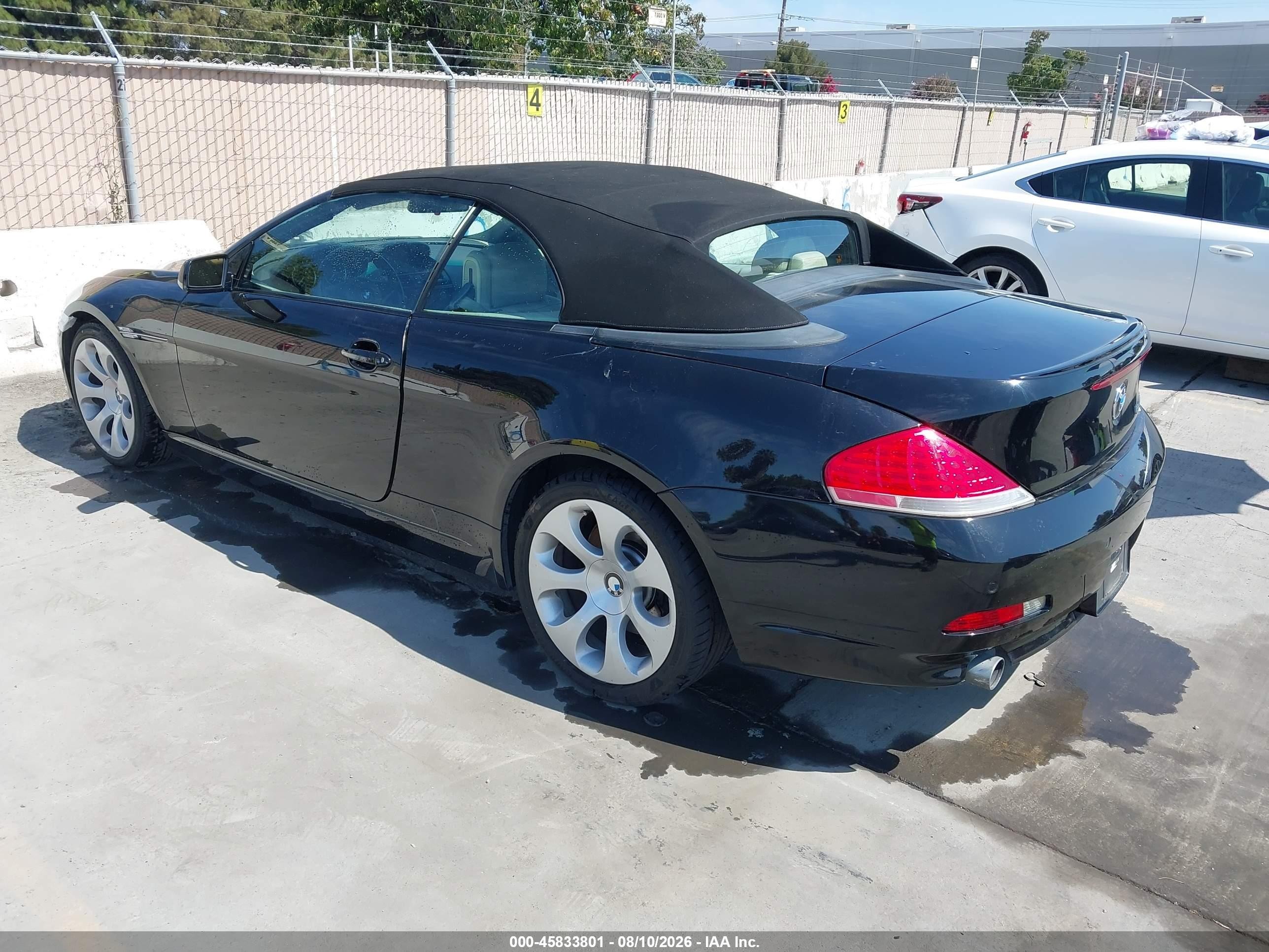 2005 Bmw 645ci   Черный vin: WBAEK73495B328081