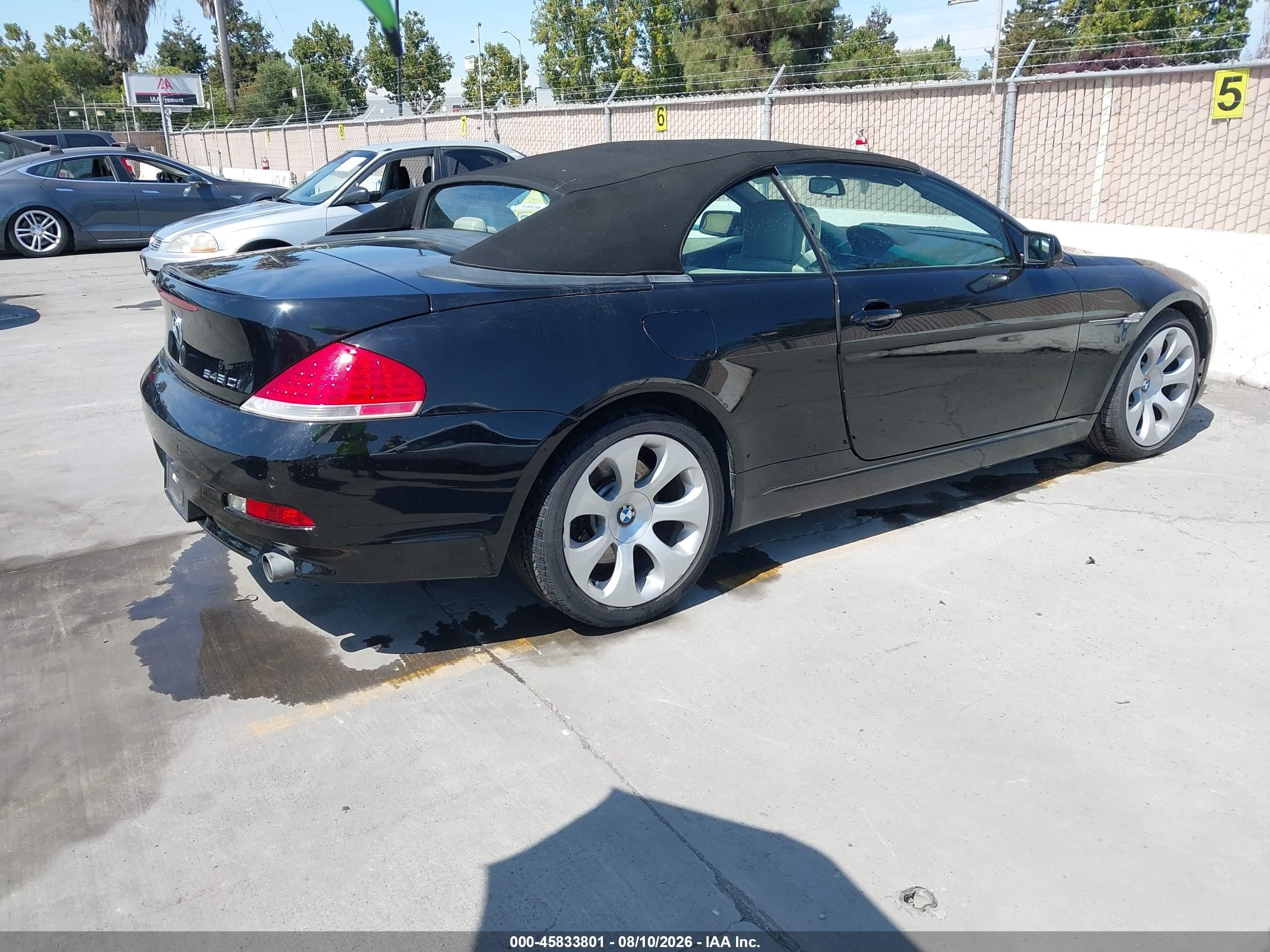 2005 Bmw 645ci   Черный vin: WBAEK73495B328081