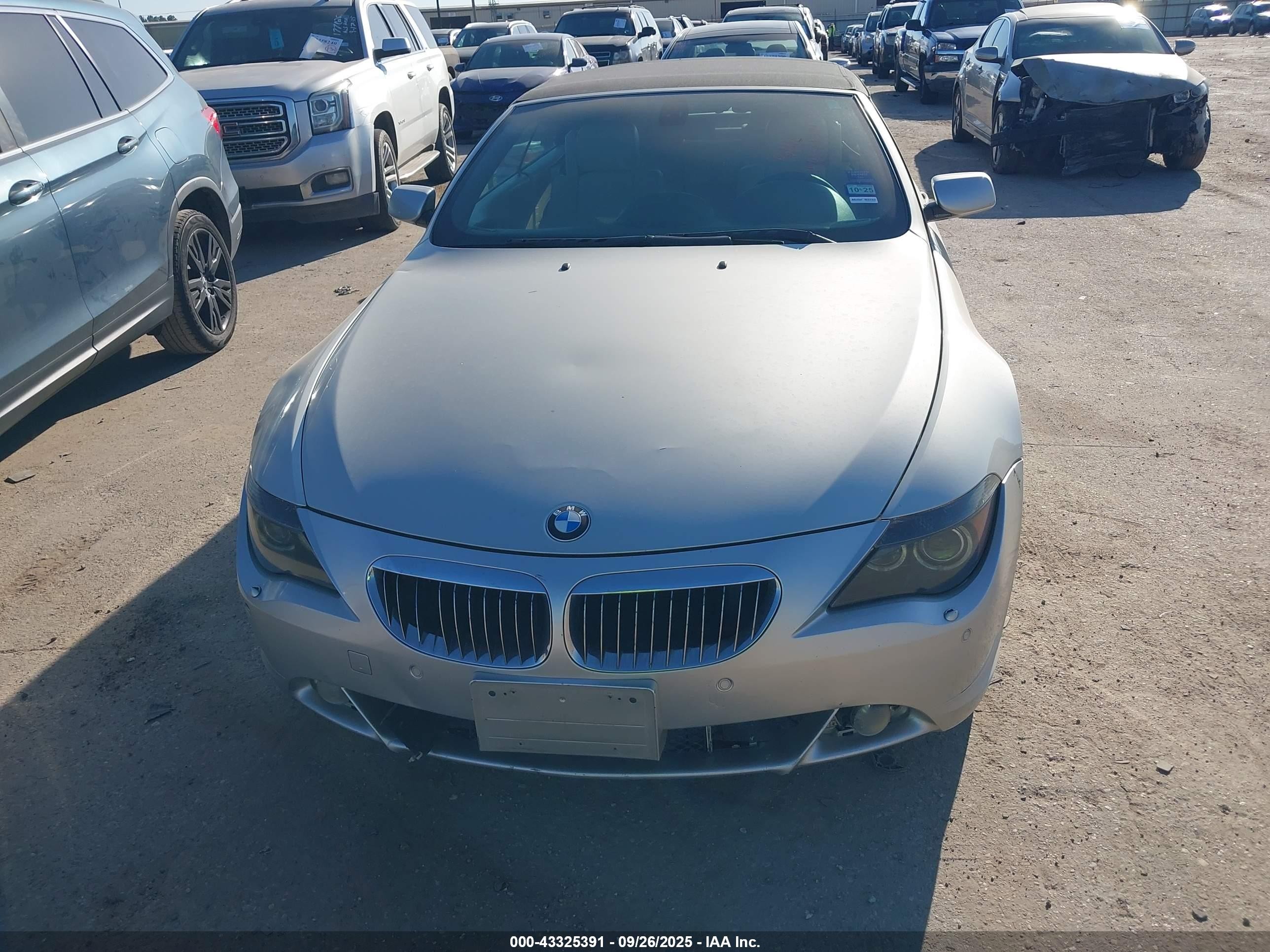 2005 Bmw 645ci   Silver vin: WBAEK73495B328565