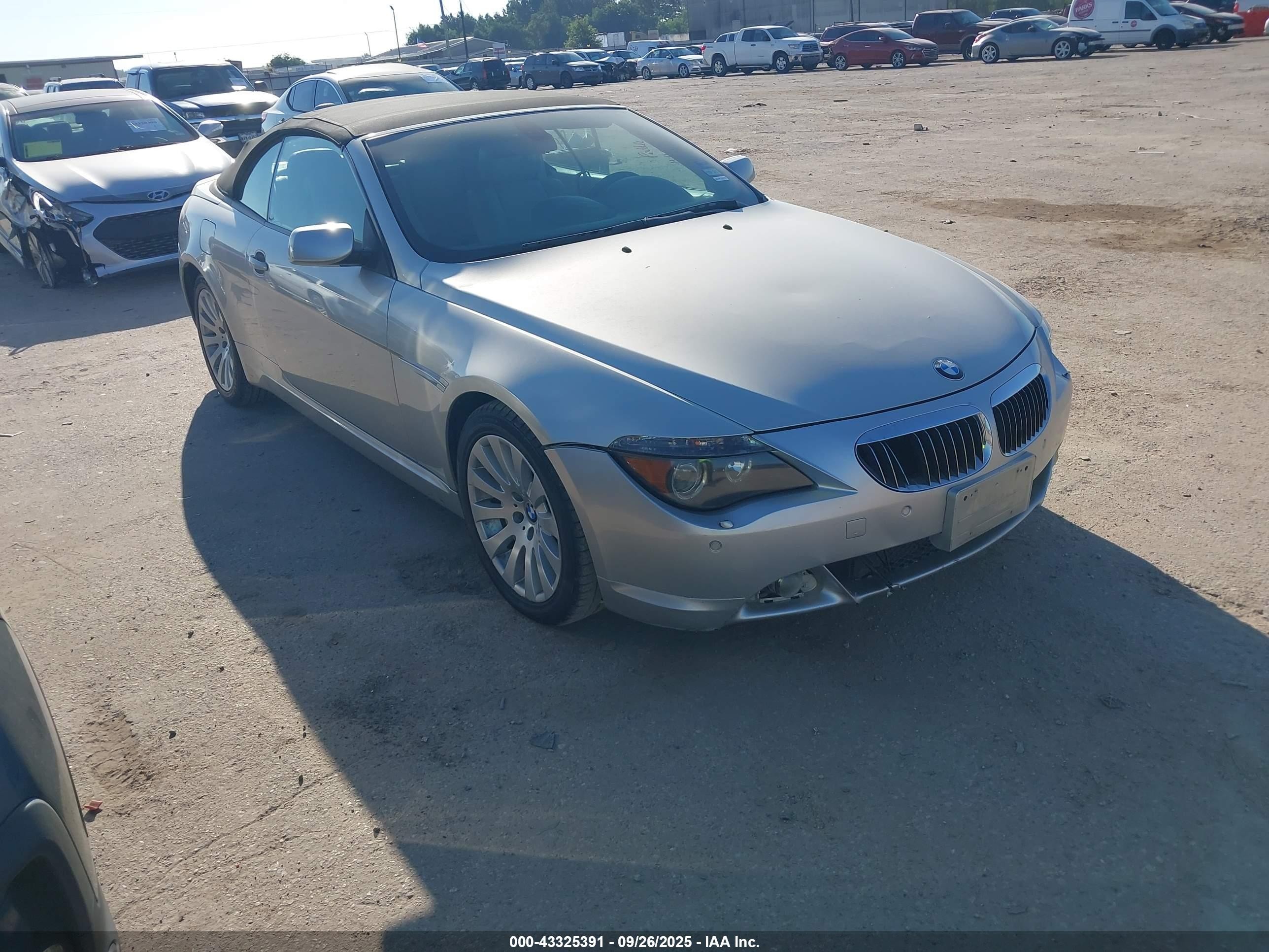 2005 Bmw 645ci   Silver vin: WBAEK73495B328565