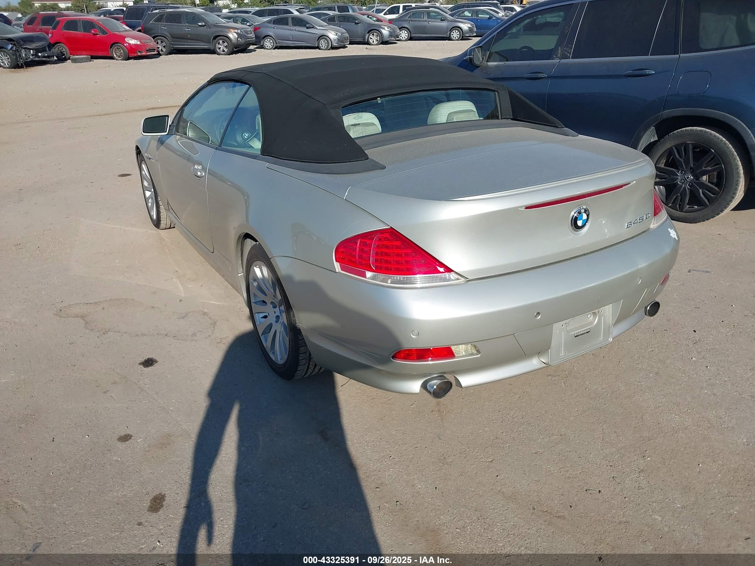 2005 Bmw 645ci   Silver vin: WBAEK73495B328565