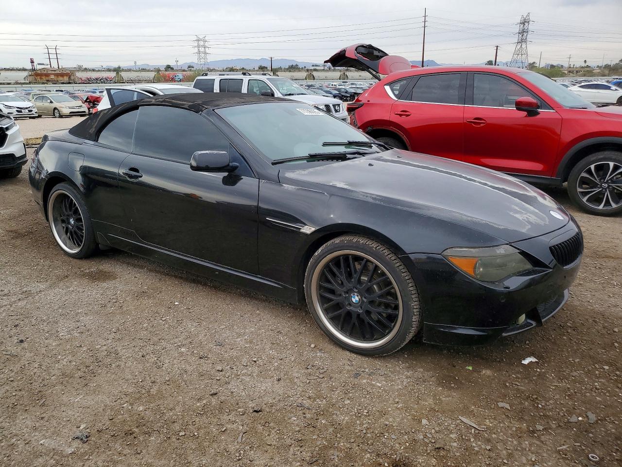2004 Bmw 645 Ci Automatic Black vin: WBAEK734X4B321591