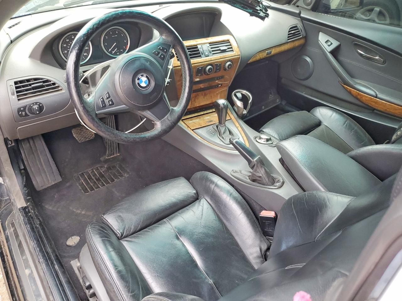 2004 Bmw 645 Ci Automatic Black vin: WBAEK734X4B321591