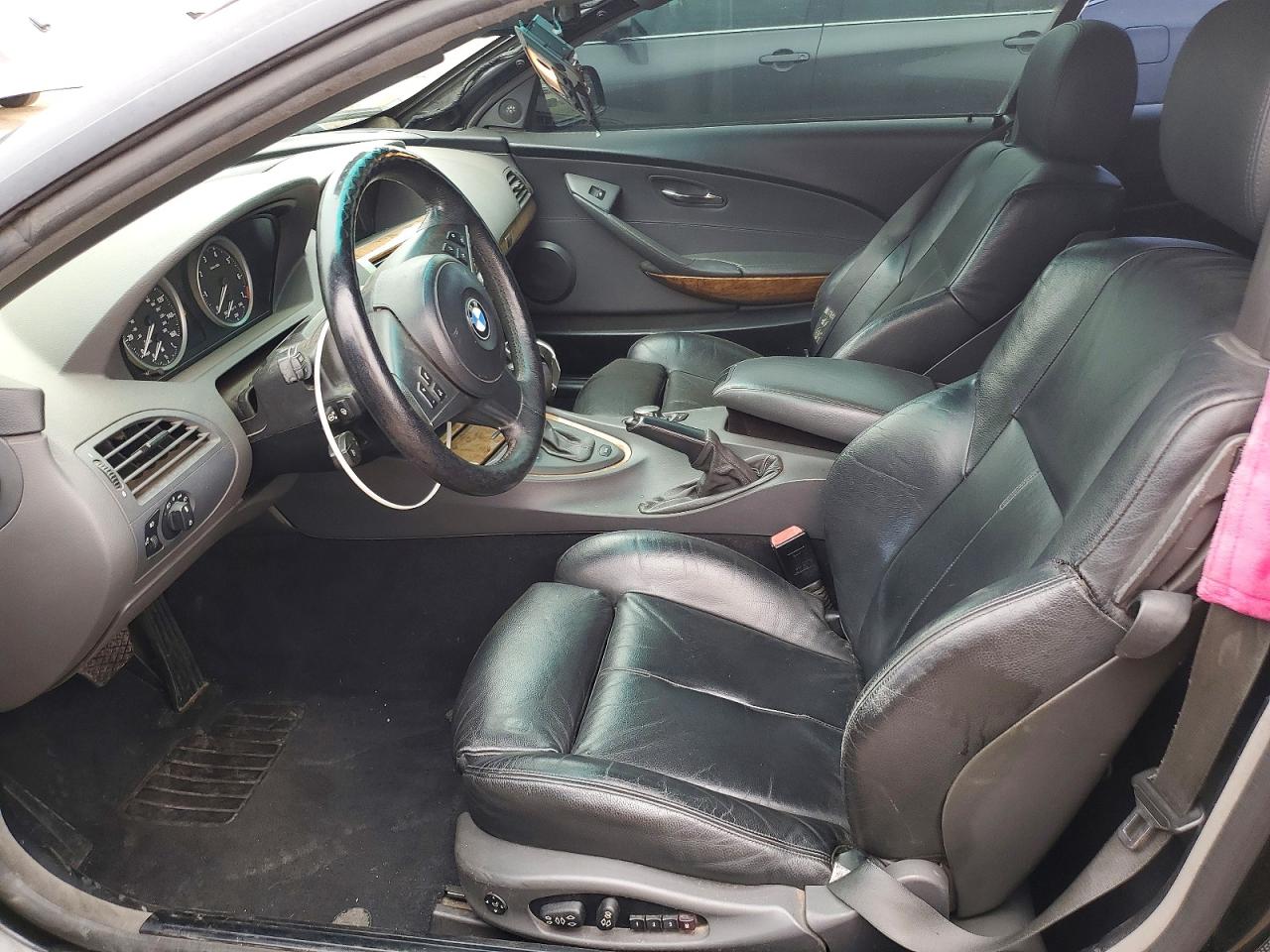 2004 Bmw 645 Ci Automatic Black vin: WBAEK734X4B321591