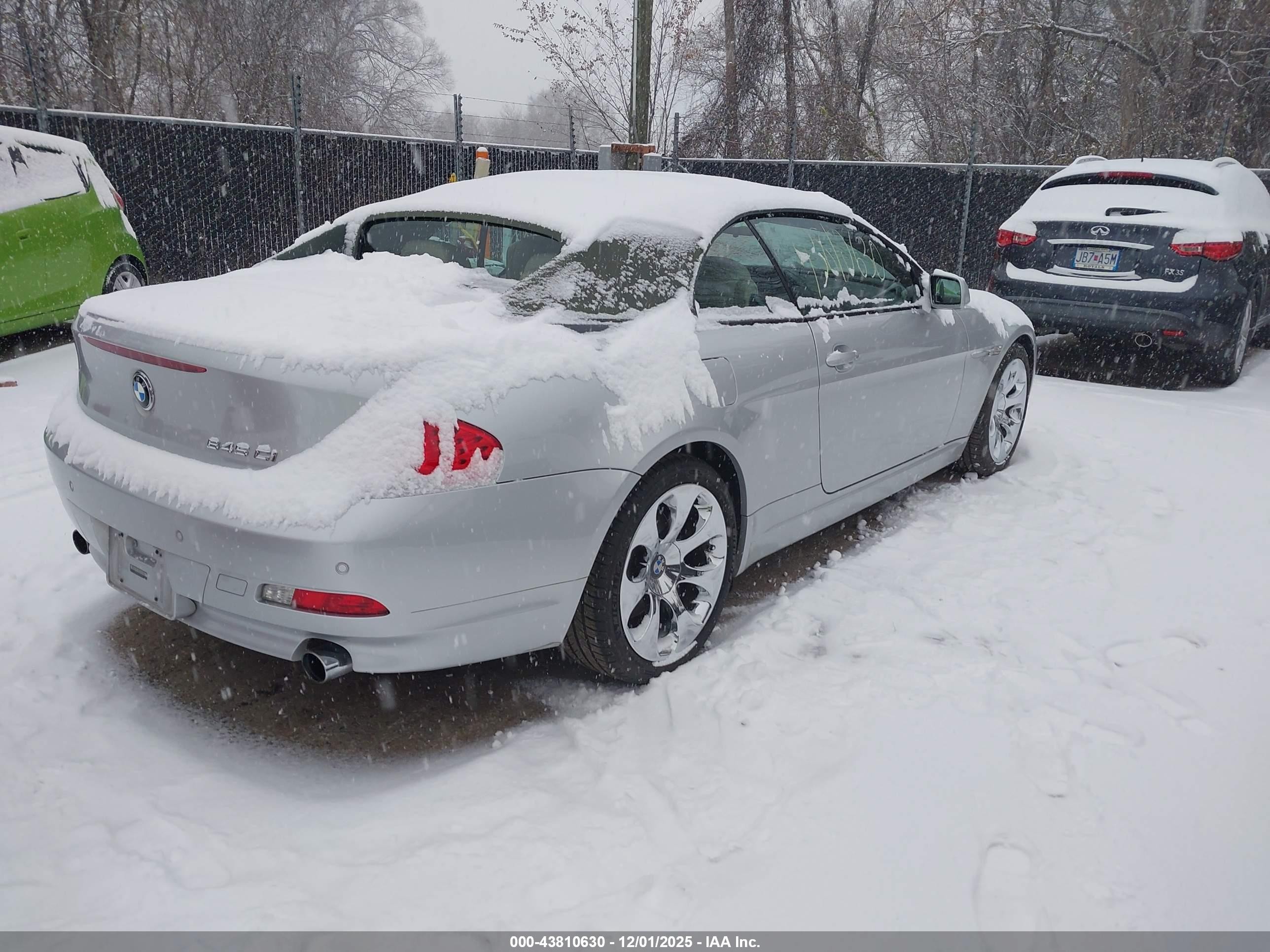 2005 Bmw 645ci   Silver vin: WBAEK734X5B323455