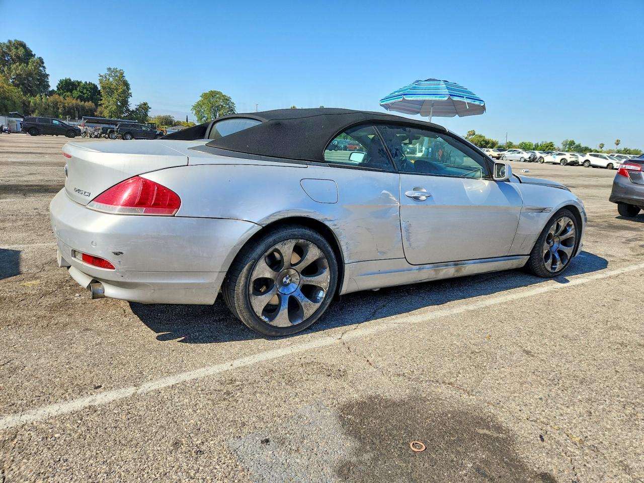 2005 Bmw 645 Ci Automatic Silver vin: WBAEK734X5B323956
