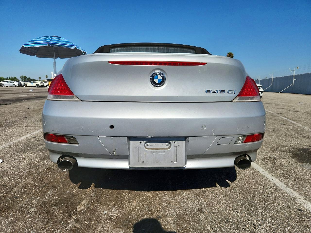 2005 Bmw 645 Ci Automatic Silver vin: WBAEK734X5B323956