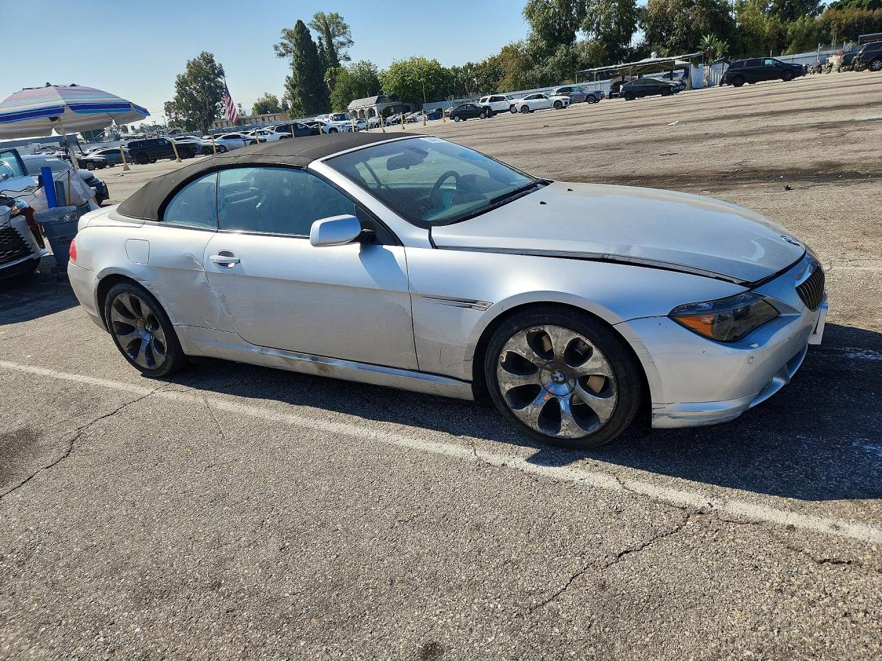 2005 Bmw 645 Ci Automatic Silver vin: WBAEK734X5B323956