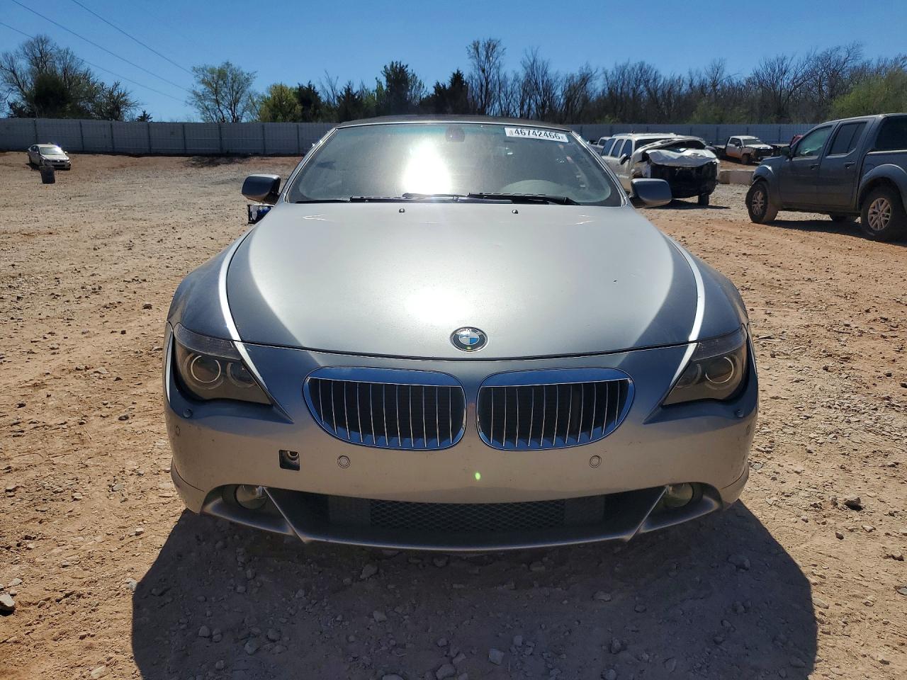 2005 Bmw 645 Ci Automatic Silver vin: WBAEK734X5B327196