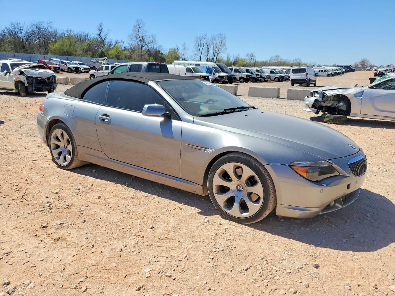2005 Bmw 645 Ci Automatic Silver vin: WBAEK734X5B327196