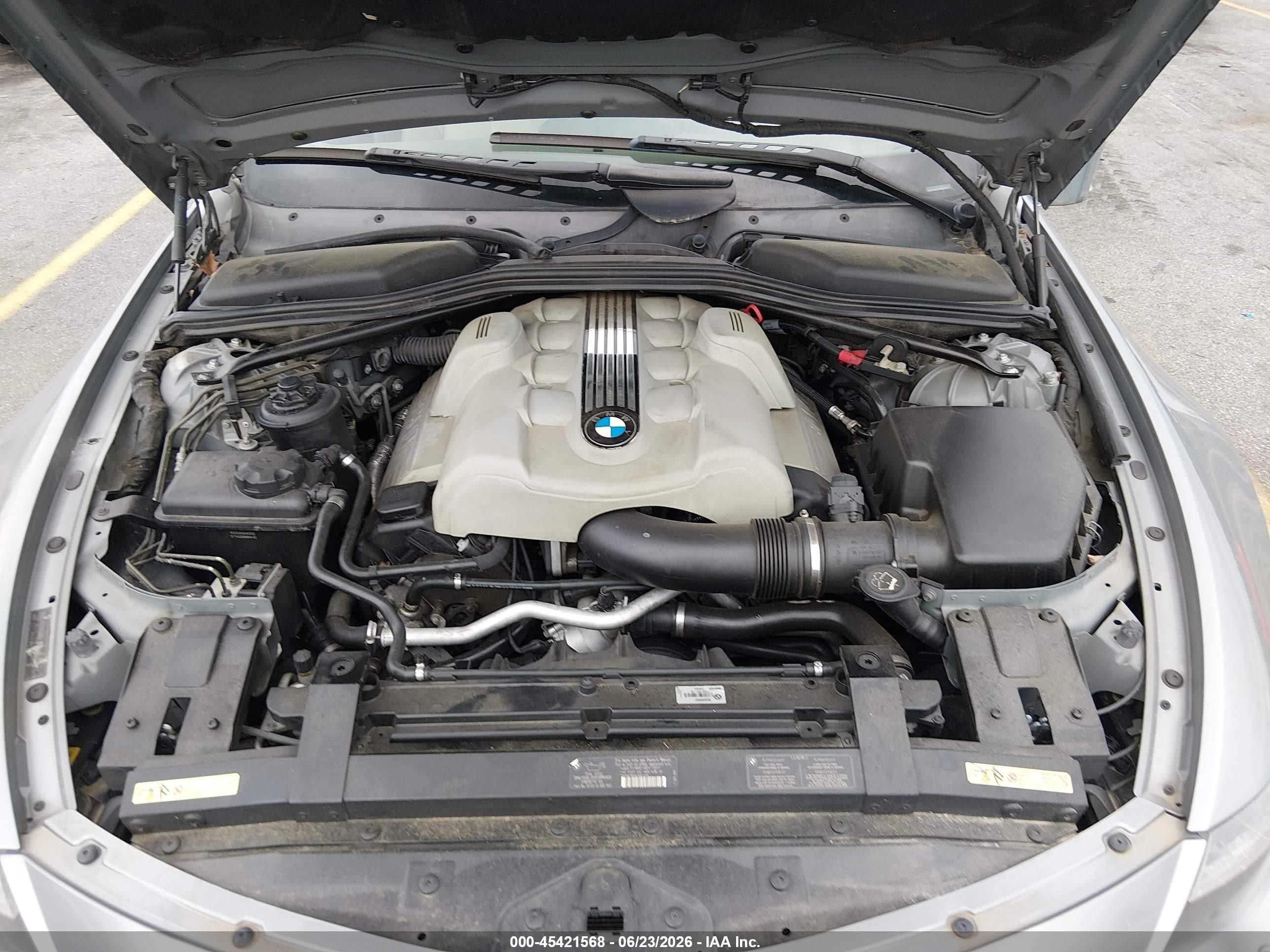 2005 Bmw 645ci   Silver vin: WBAEK734X5B328882