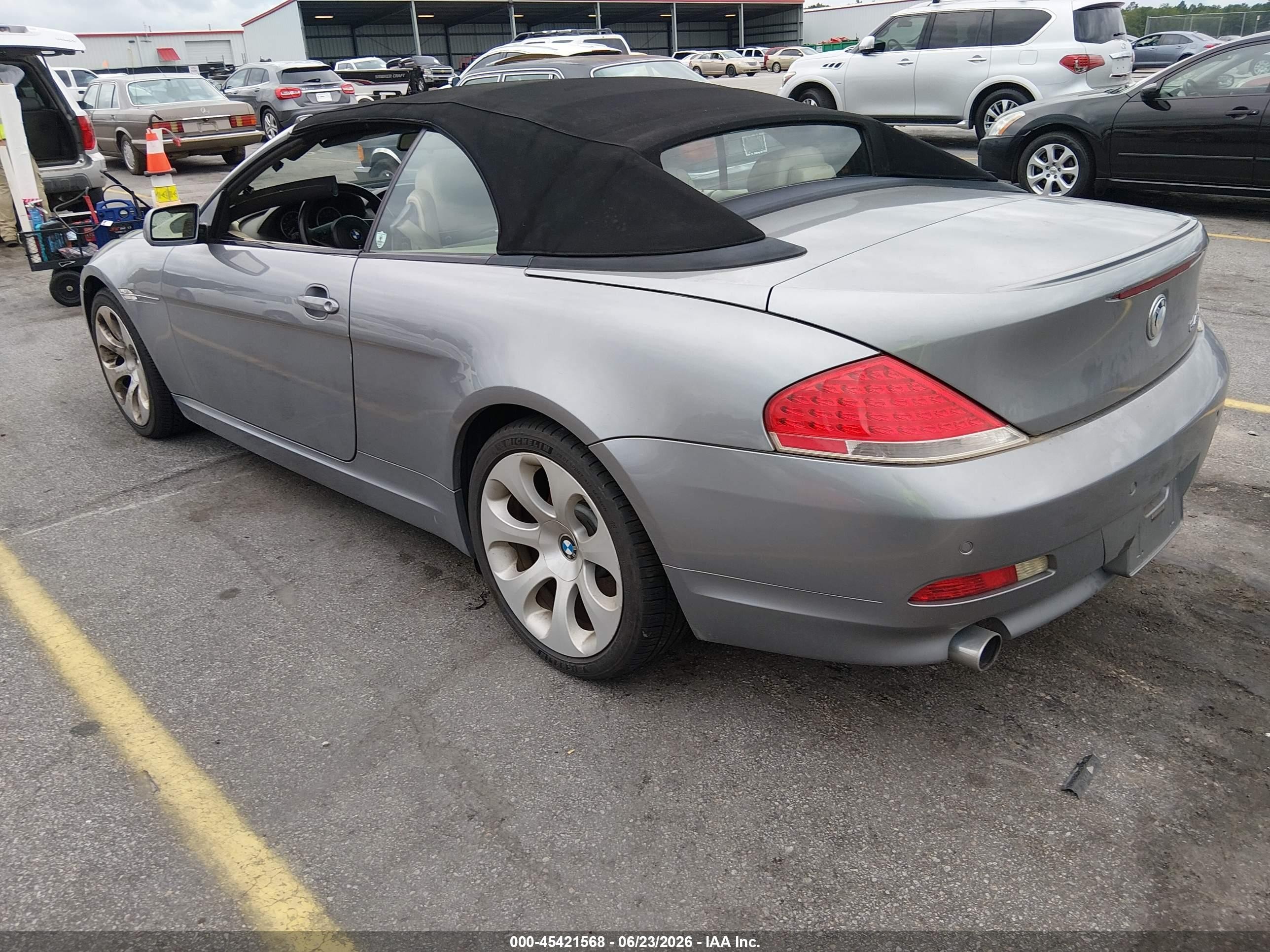 2005 Bmw 645ci   Silver vin: WBAEK734X5B328882