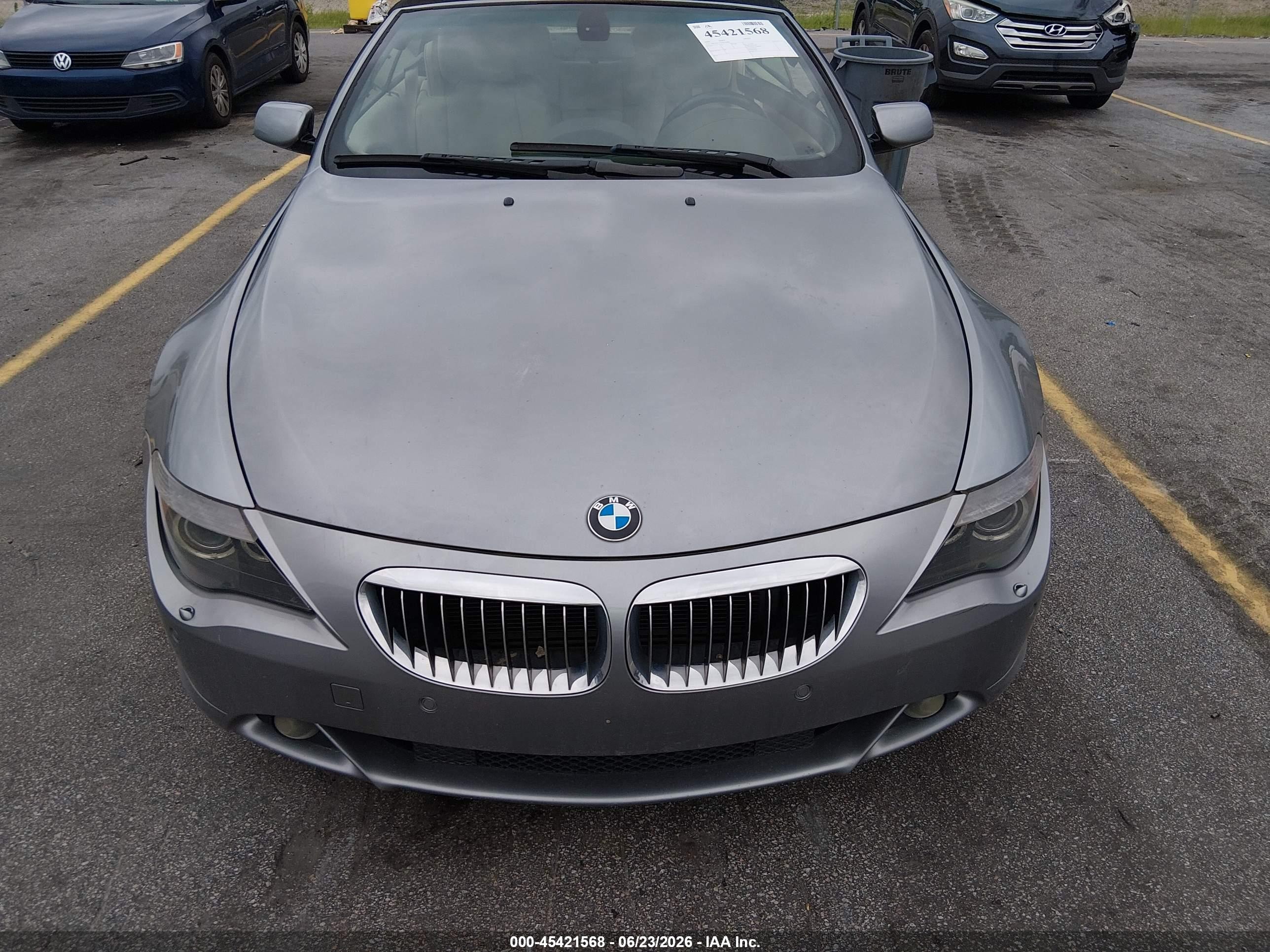 2005 Bmw 645ci   Silver vin: WBAEK734X5B328882