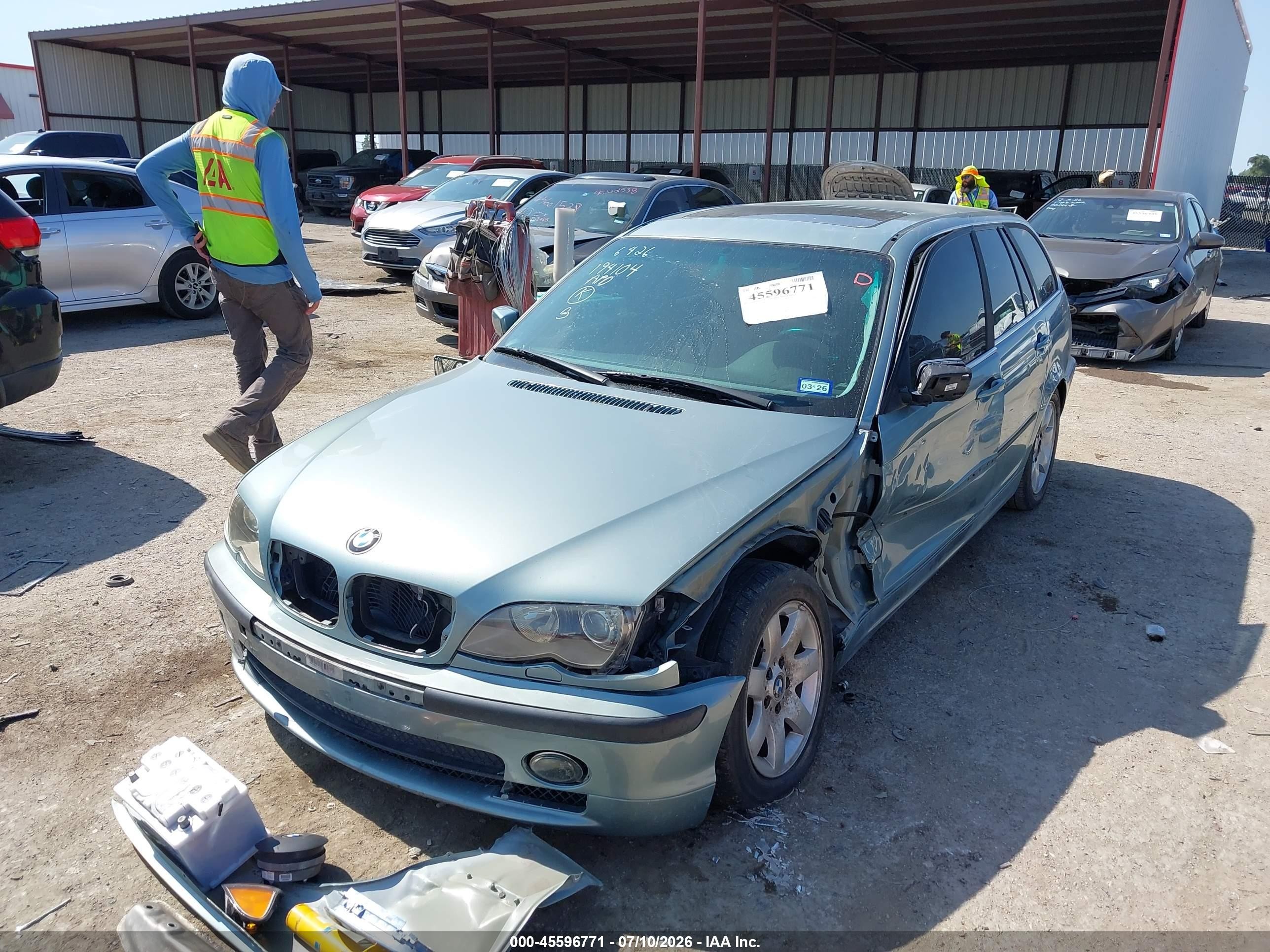 2003 Bmw 3 Series 325i Blue vin: WBAEN33463PC12534