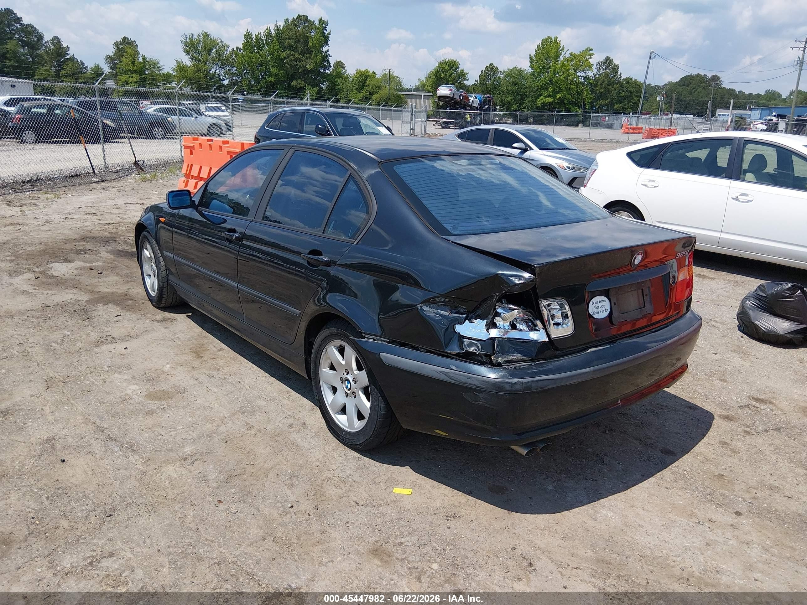 2003 Bmw 3 Series 325i Black vin: WBAET37403NJ29593