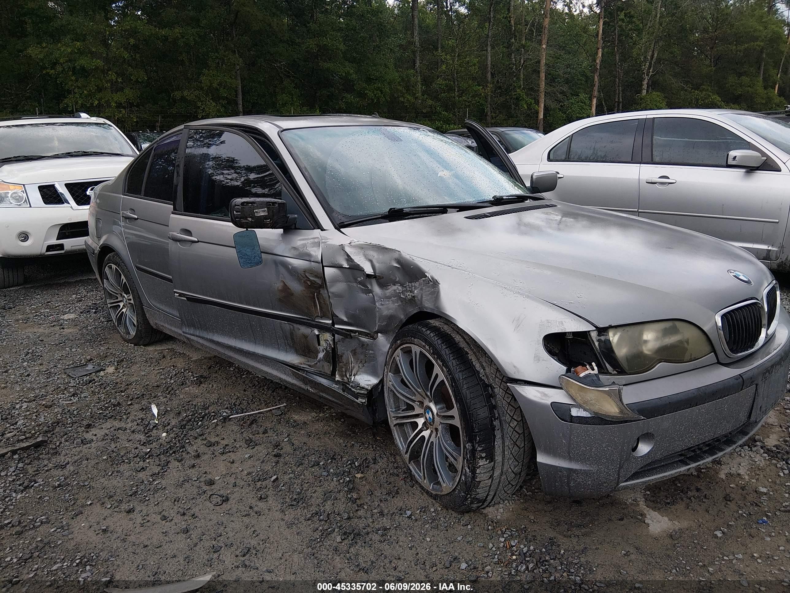 2004 Bmw 325i   Серебряный vin: WBAET37414NJ80862