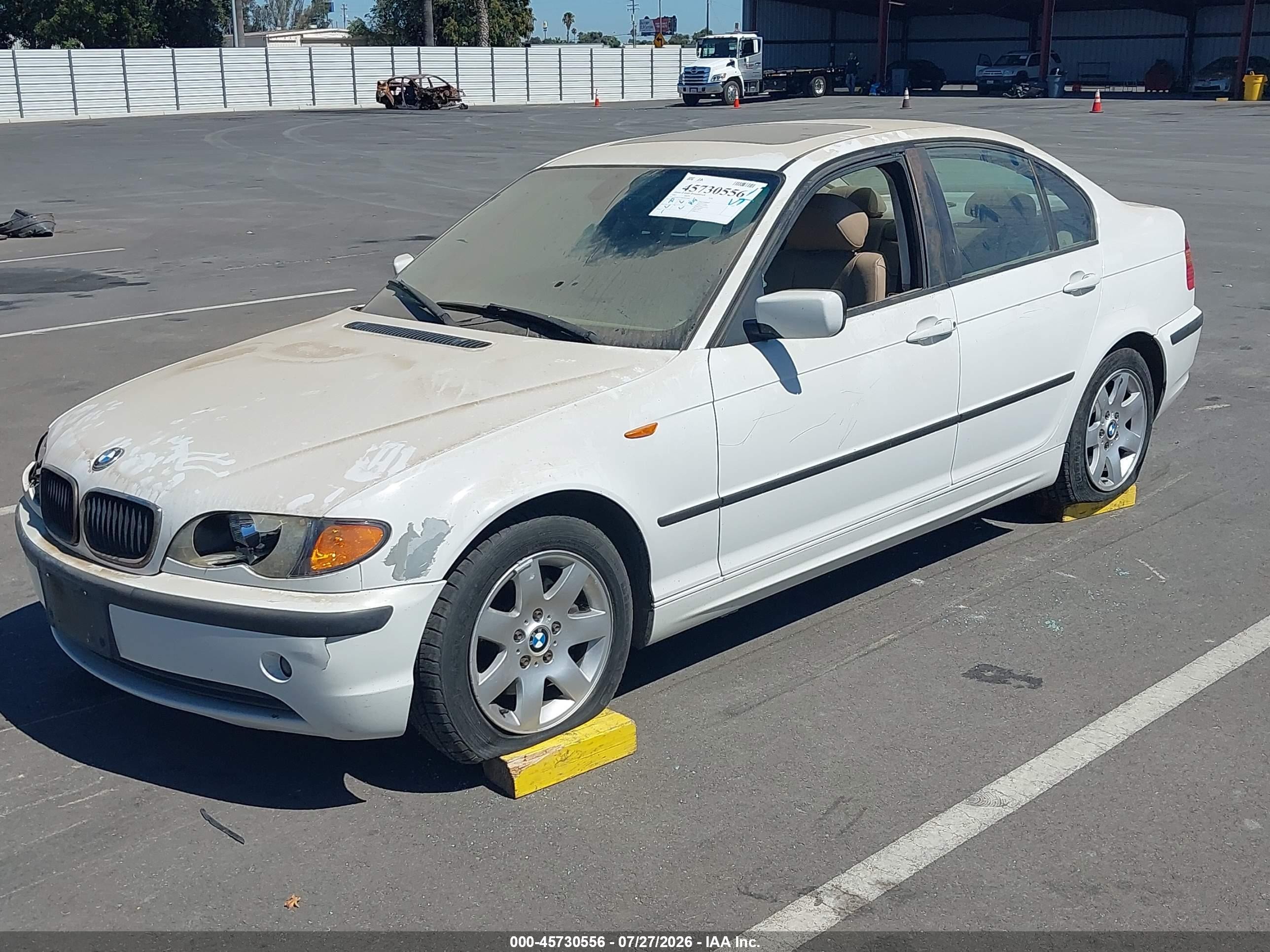 2003 Bmw 325i   White vin: WBAET37423NJ24587