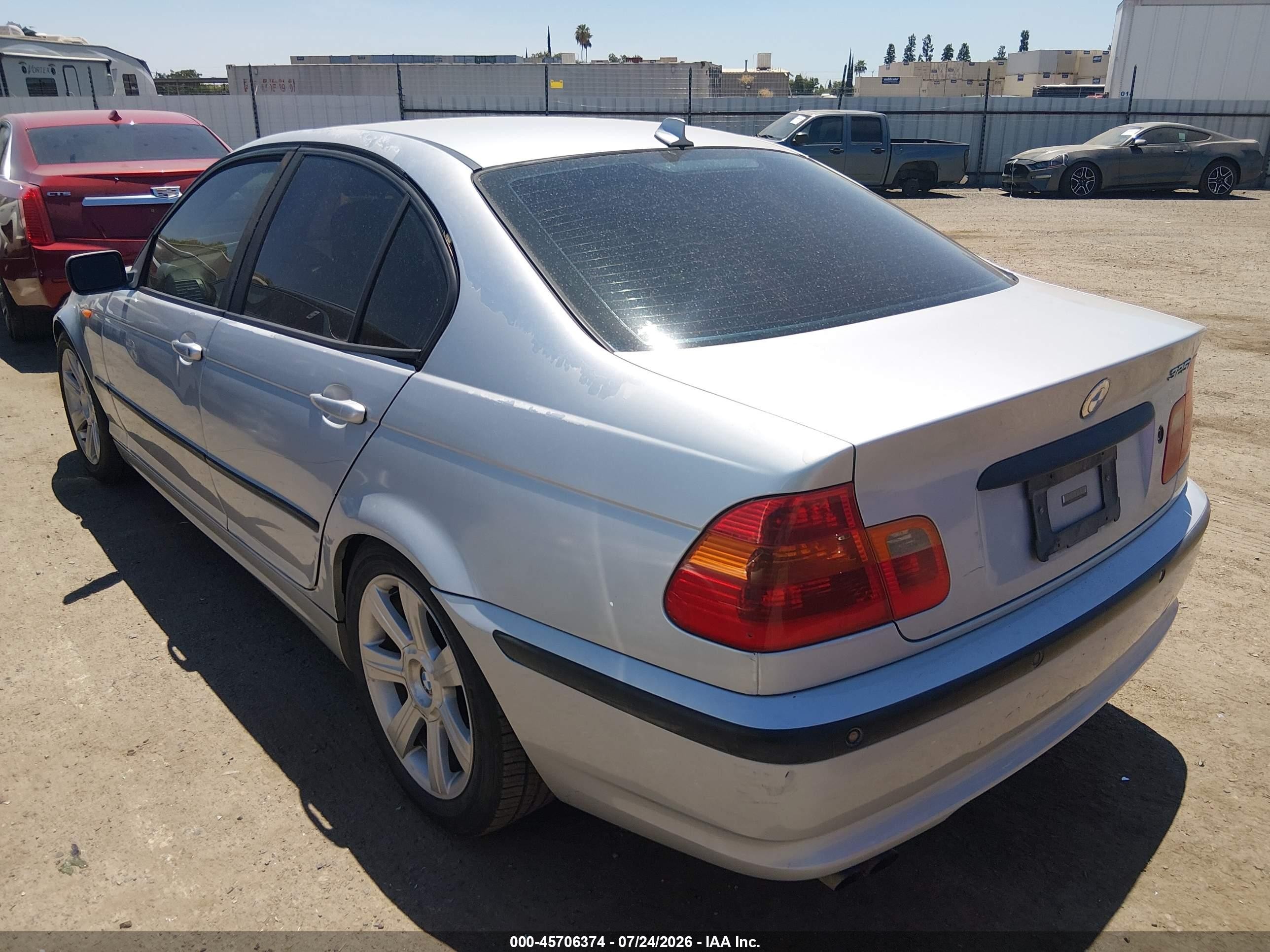 2004 Bmw 325i Silver vin: WBAET37444NJ45796