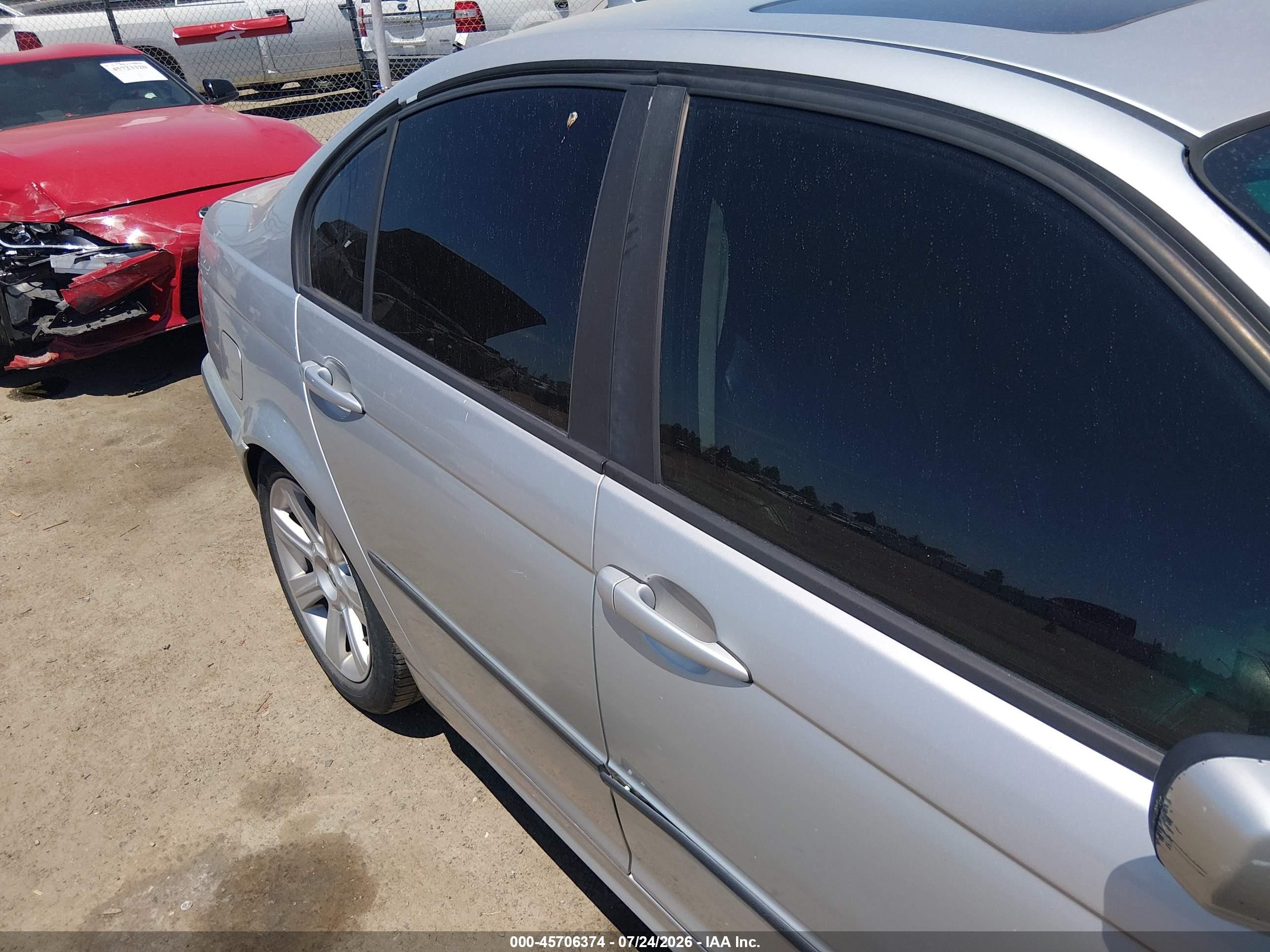 2004 Bmw 325i Silver vin: WBAET37444NJ45796