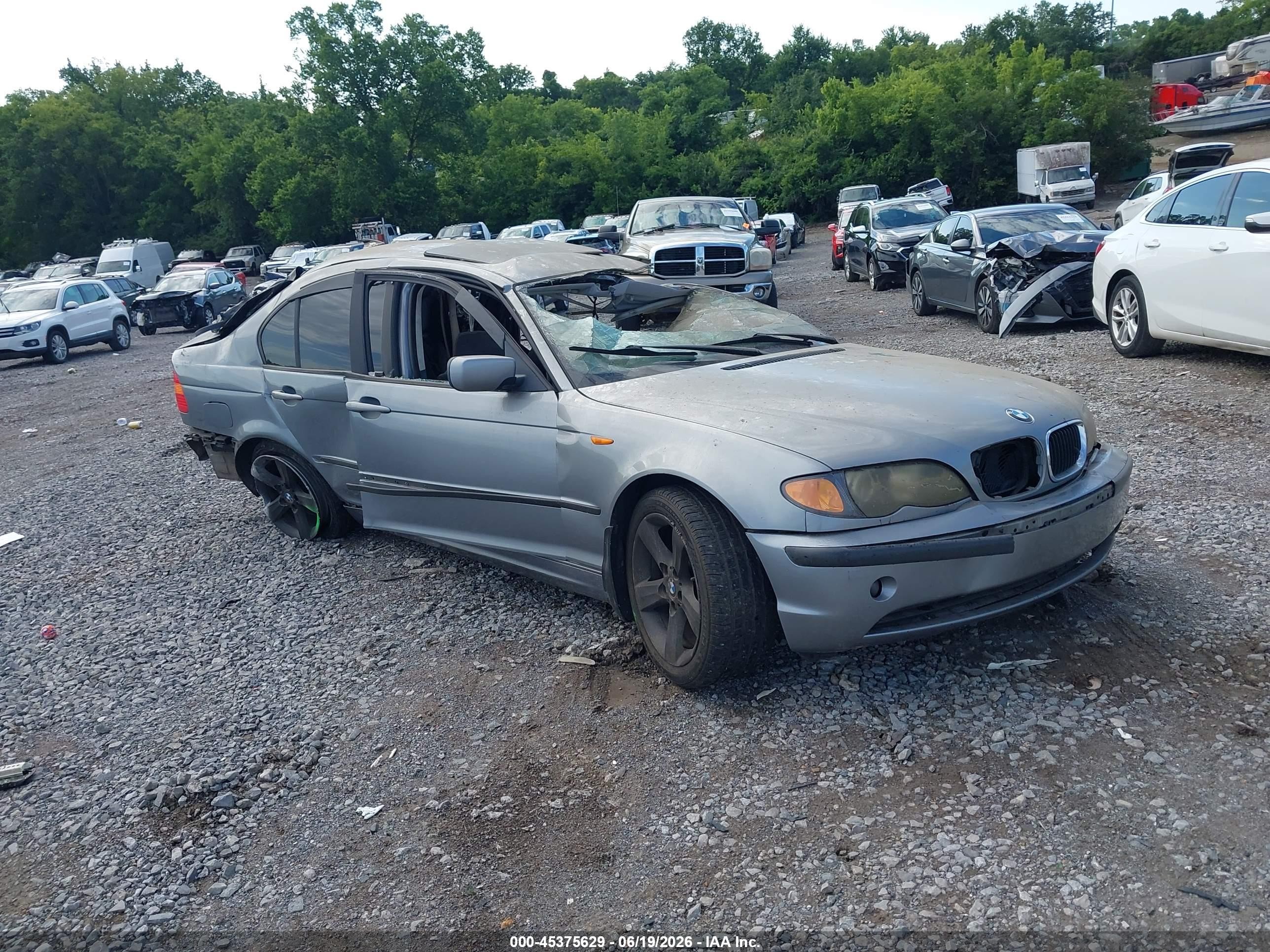 2004 Bmw 325i   Gray vin: WBAET37474NJ43346