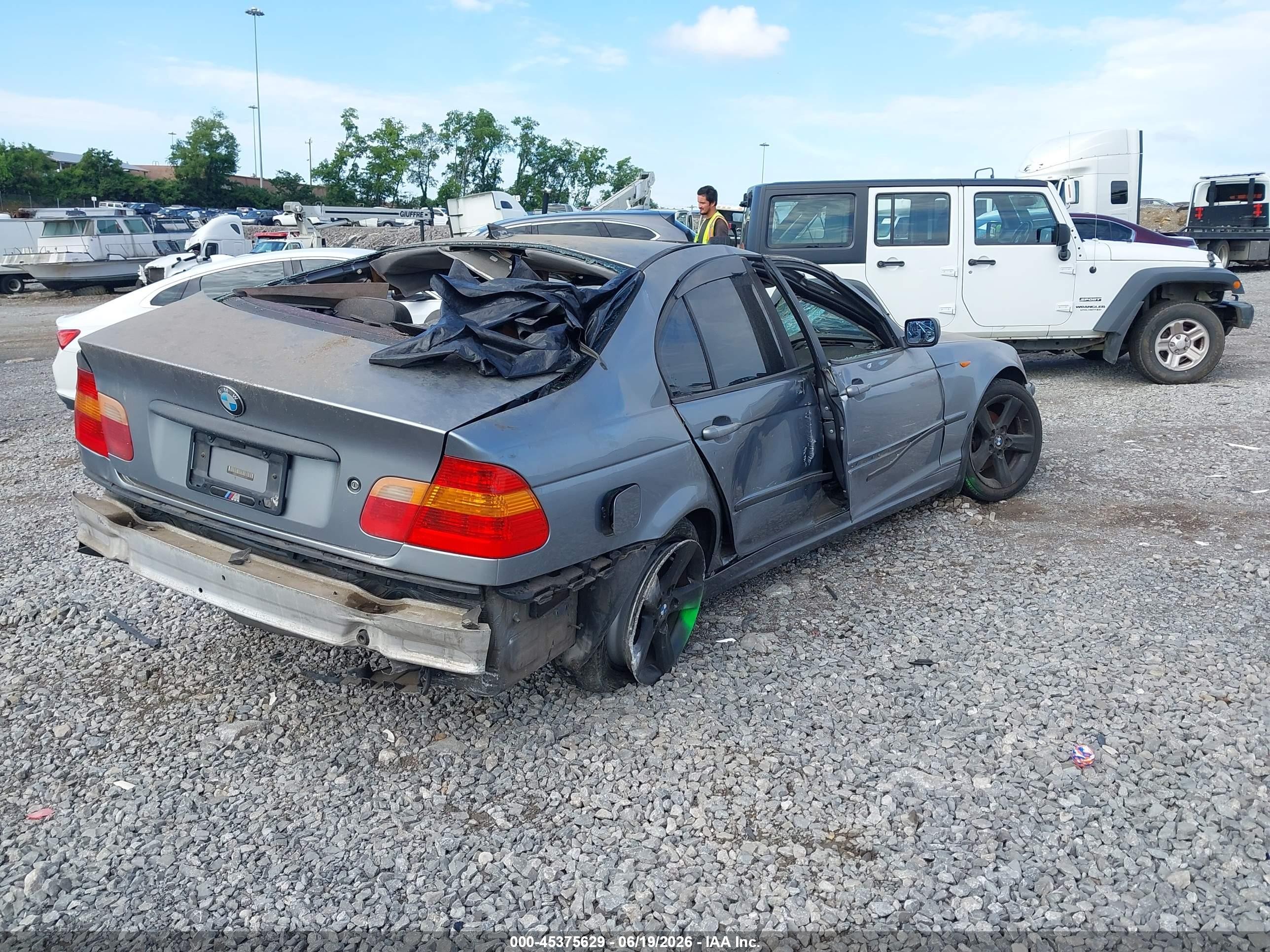 2004 Bmw 325i   Gray vin: WBAET37474NJ43346