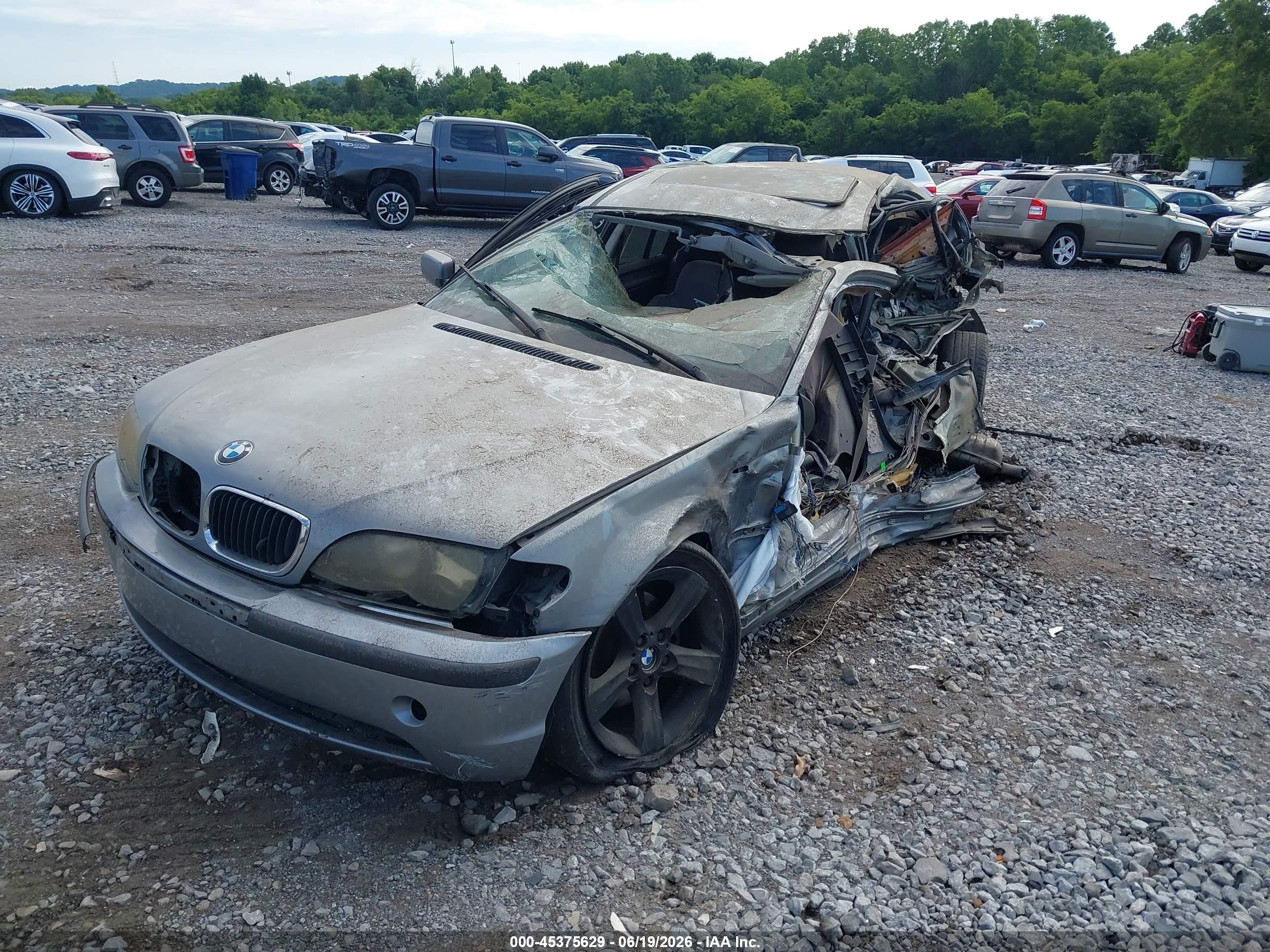 2004 Bmw 325i   Gray vin: WBAET37474NJ43346