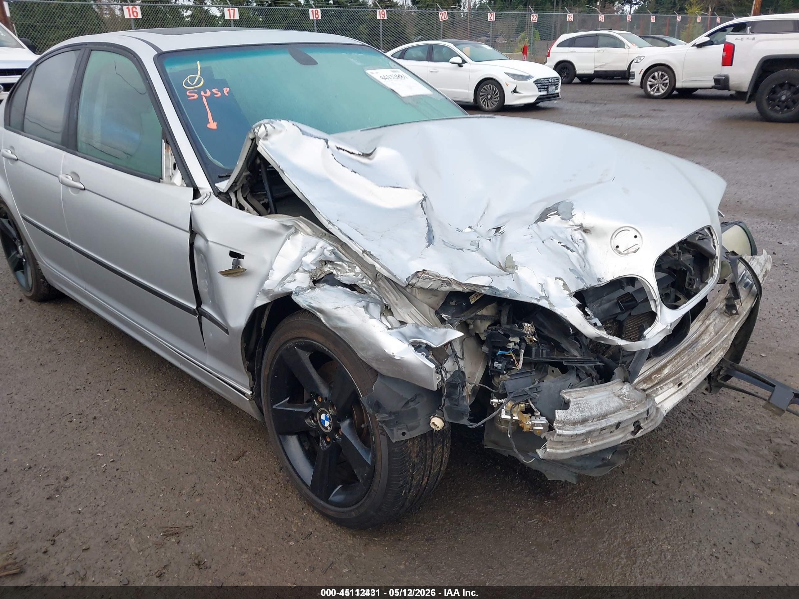 2005 Bmw 325i   Silver vin: WBAET37485NJ87891