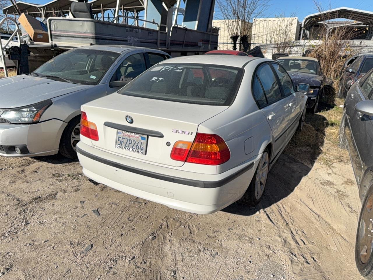 2002 Bmw 325 I White vin: WBAET374X2NG82236