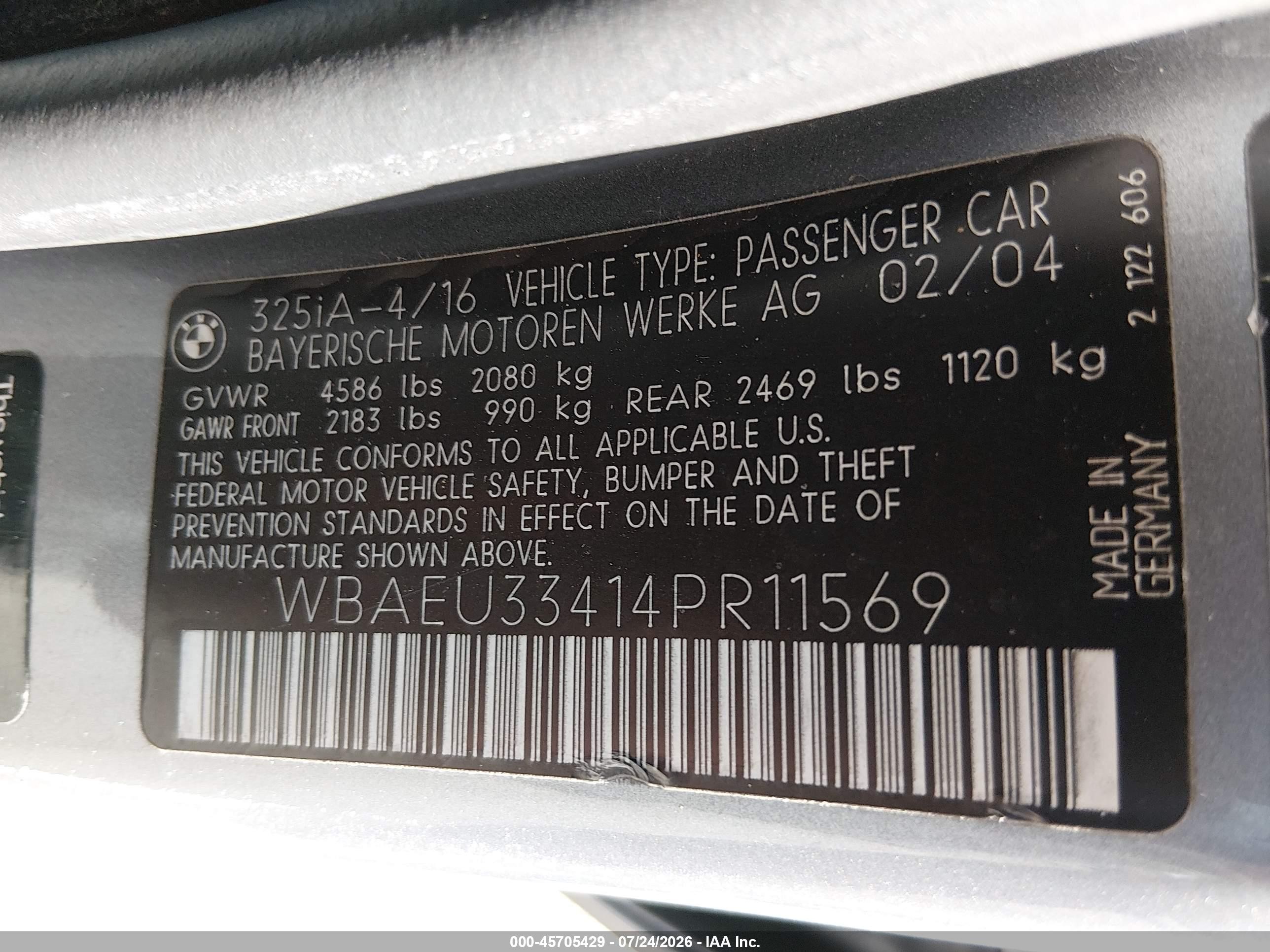 2004 Bmw 325xi   Silver vin: WBAEU33414PR11569