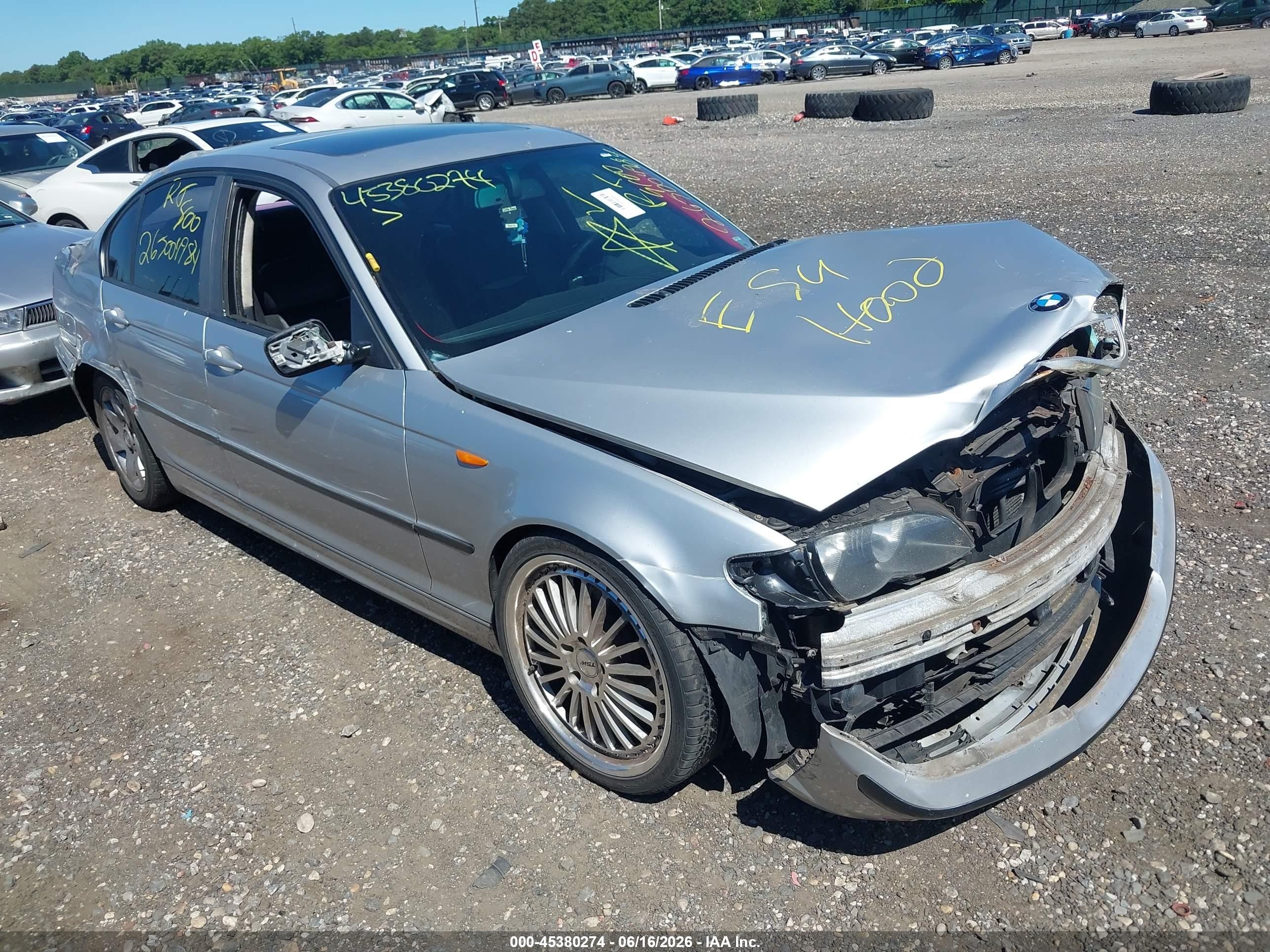 2003 Bmw 3 Series 325xi Gray vin: WBAEU33443PF60545
