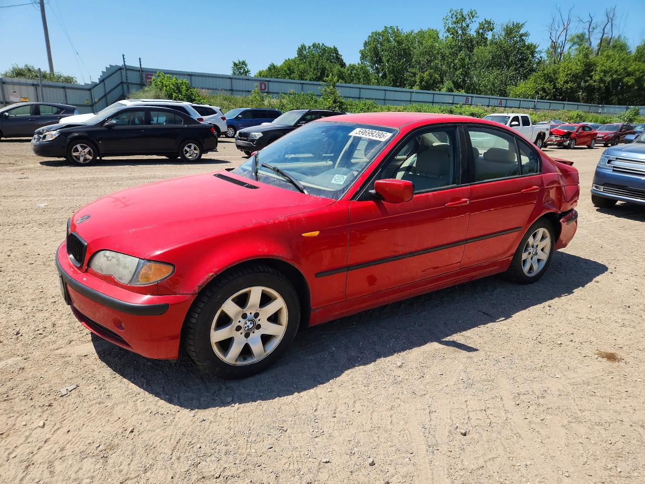 2004 Bmw 325 Xi Red vin: WBAEU33464PR11776