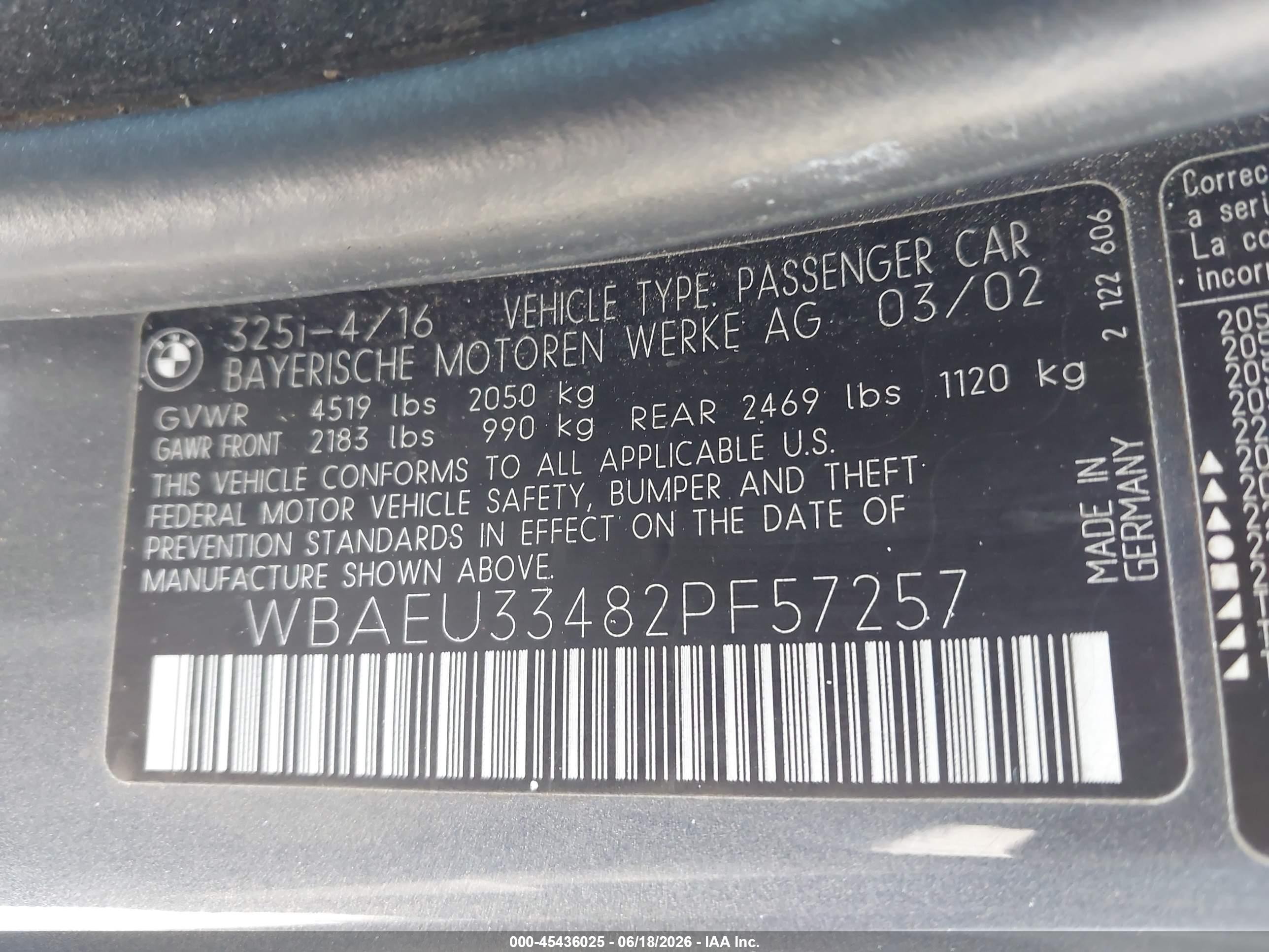 2002 Bmw 325xi   Gray vin: WBAEU33482PF57257