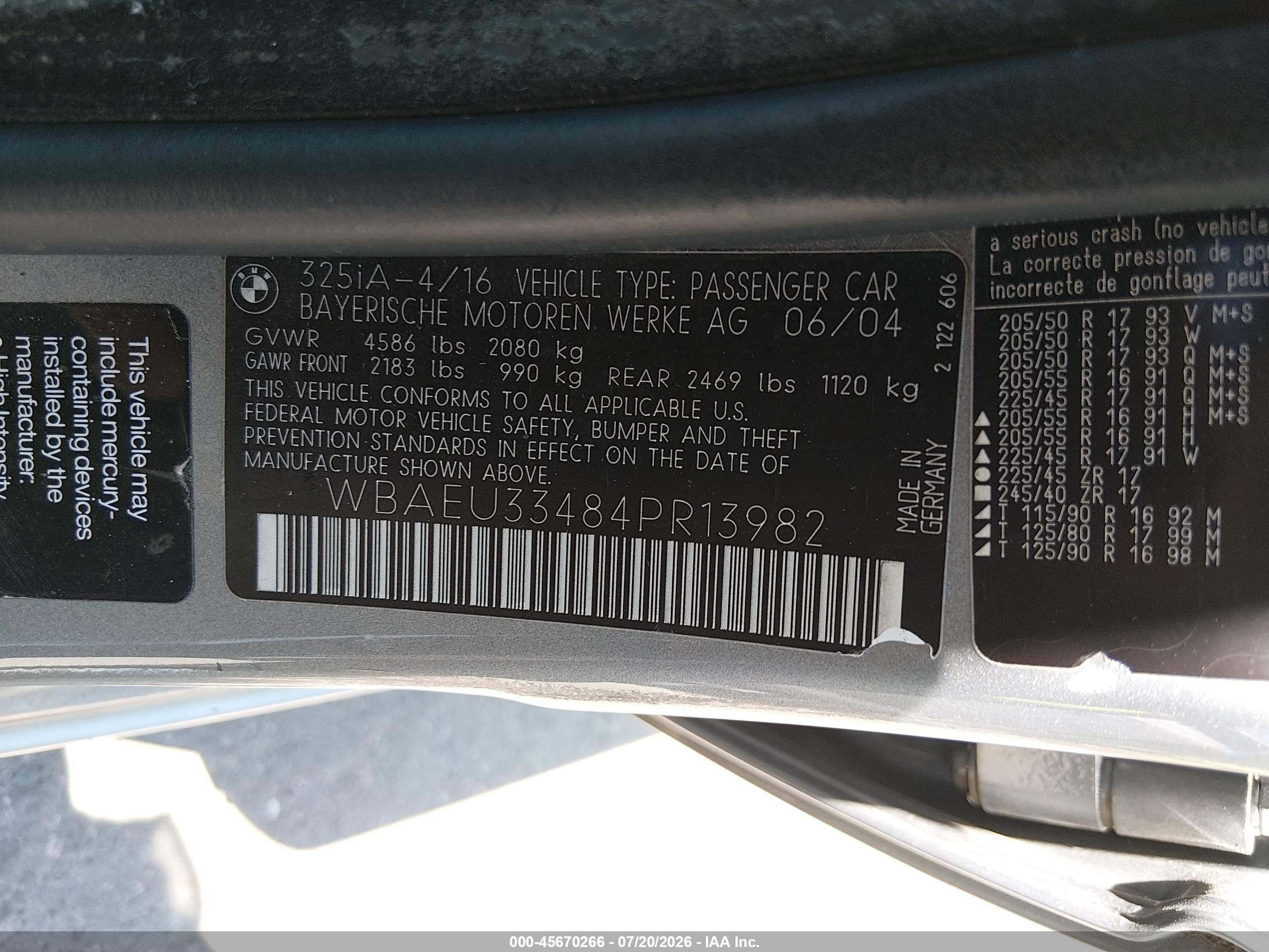 2004 Bmw 325xi   Silver vin: WBAEU33484PR13982