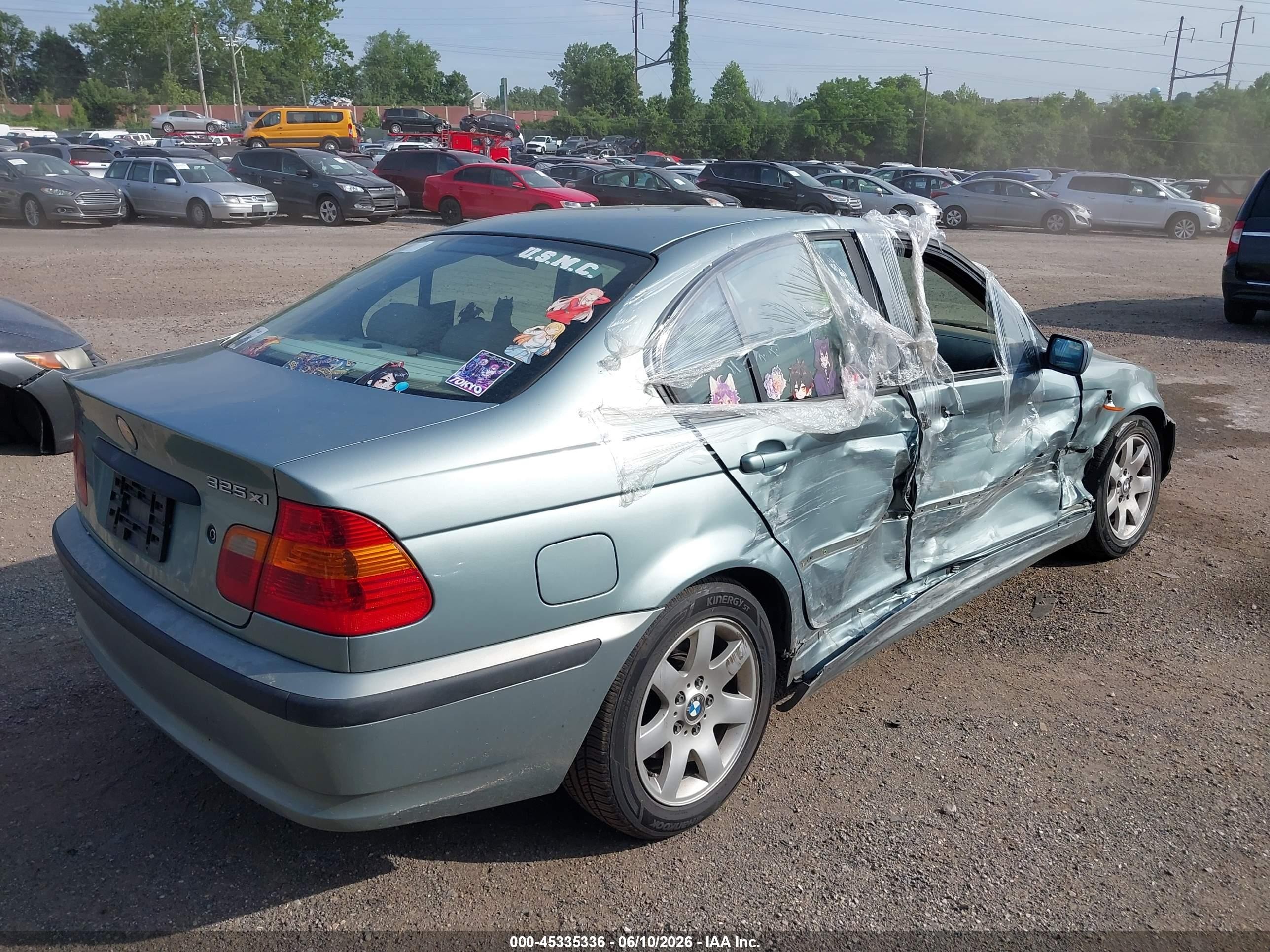 2003 Bmw 3 Series 325xi Blue vin: WBAEU334X3PM58633