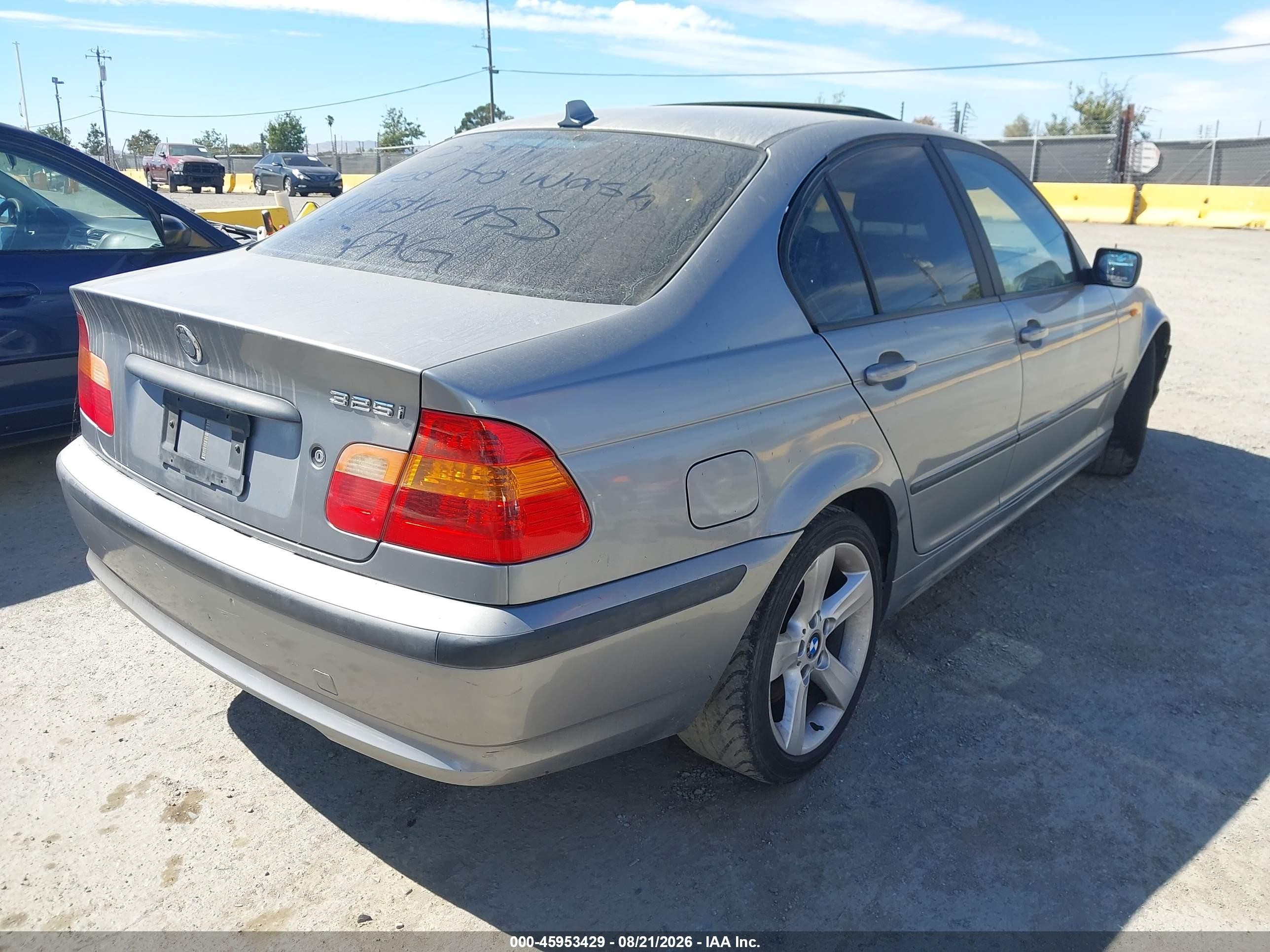 2004 Bmw 325i   Gray vin: WBAEV33414KL63695
