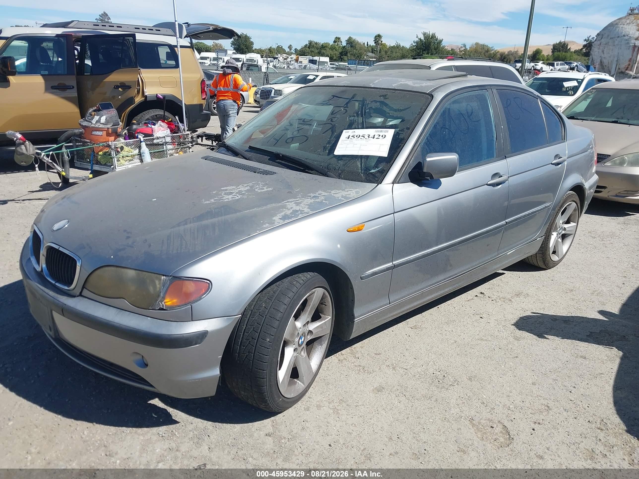 2004 Bmw 325i   Gray vin: WBAEV33414KL63695