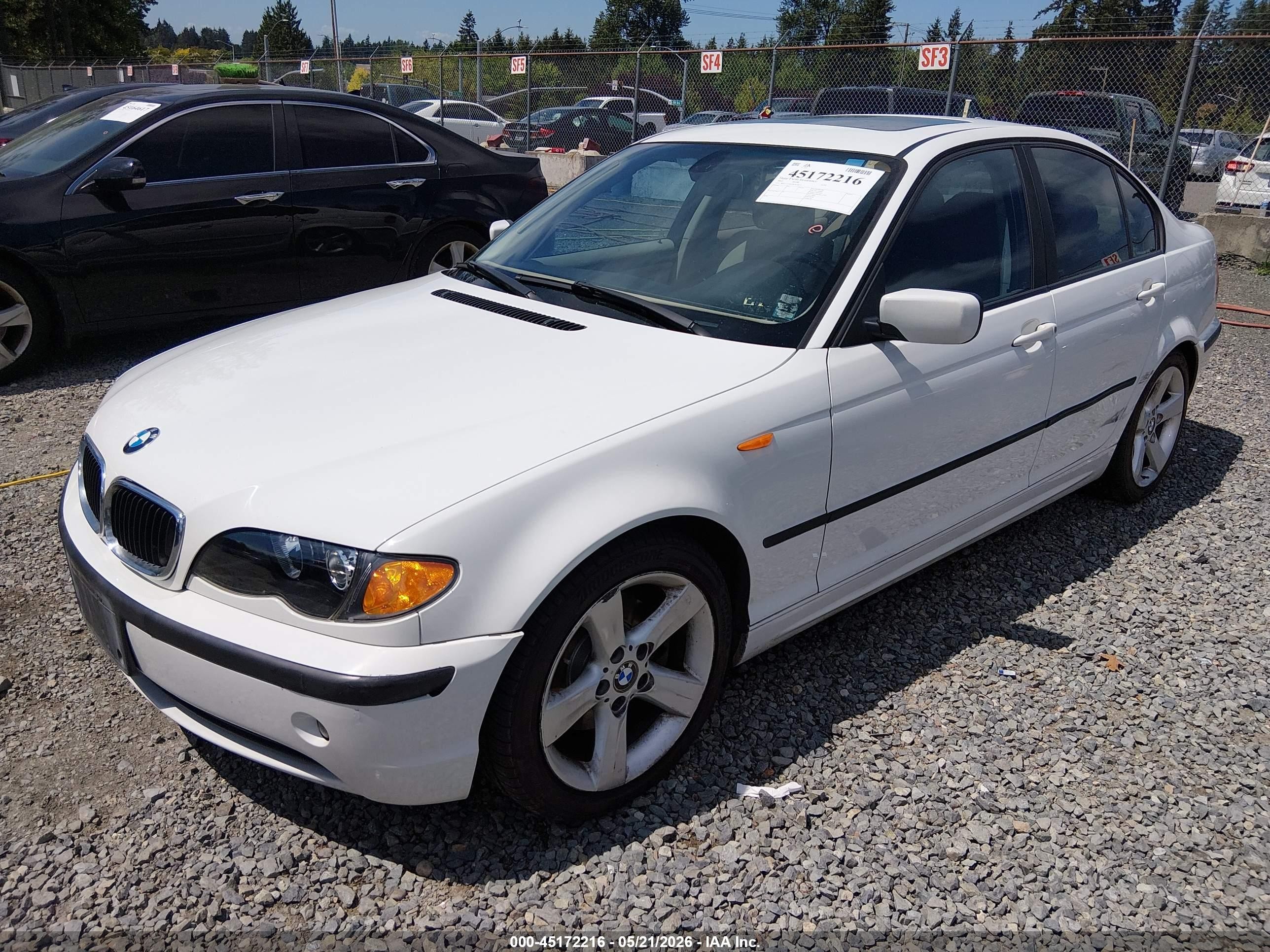 2005 Bmw 325i   White vin: WBAEV33455KW18057