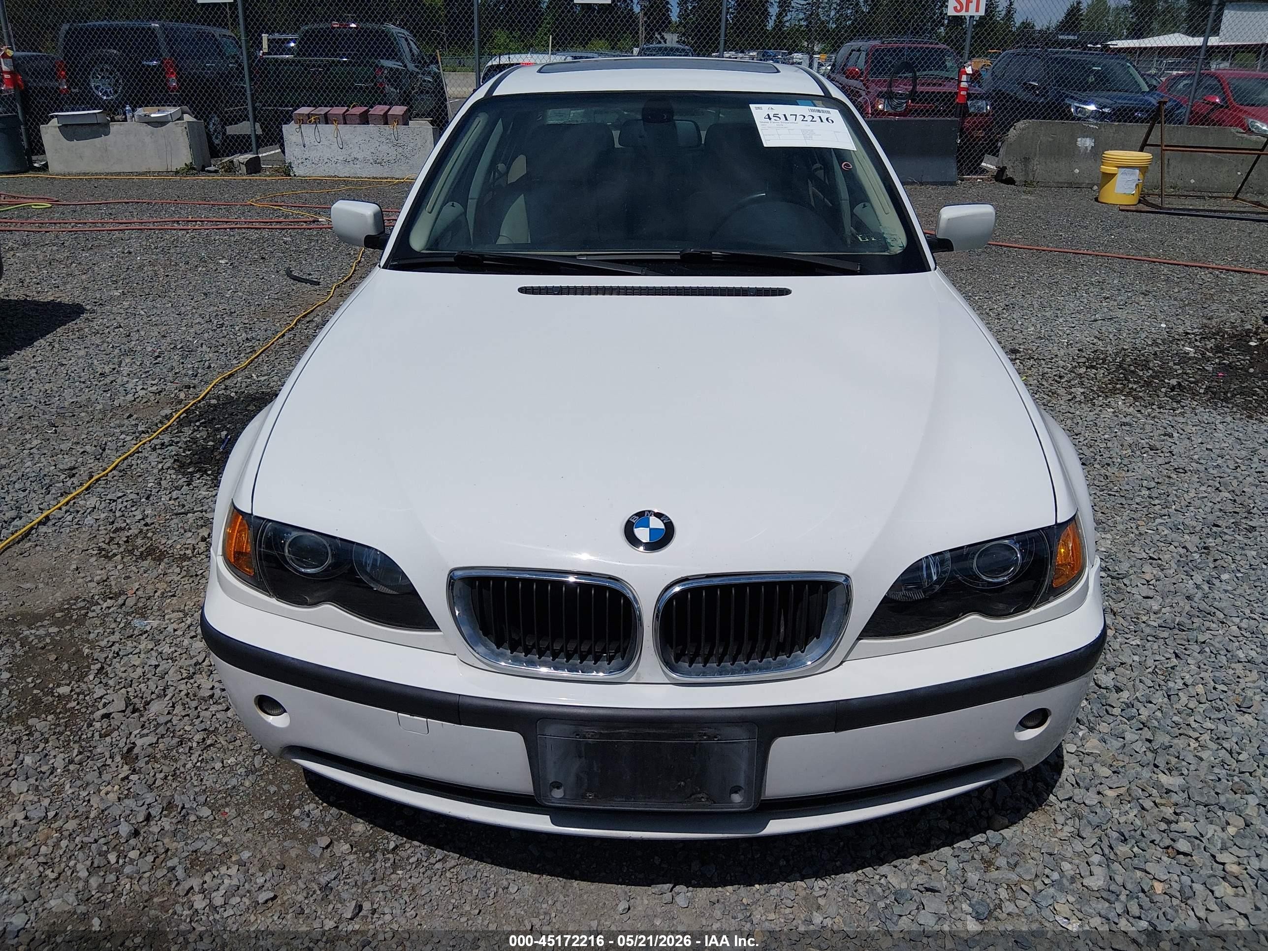 2005 Bmw 325i   White vin: WBAEV33455KW18057
